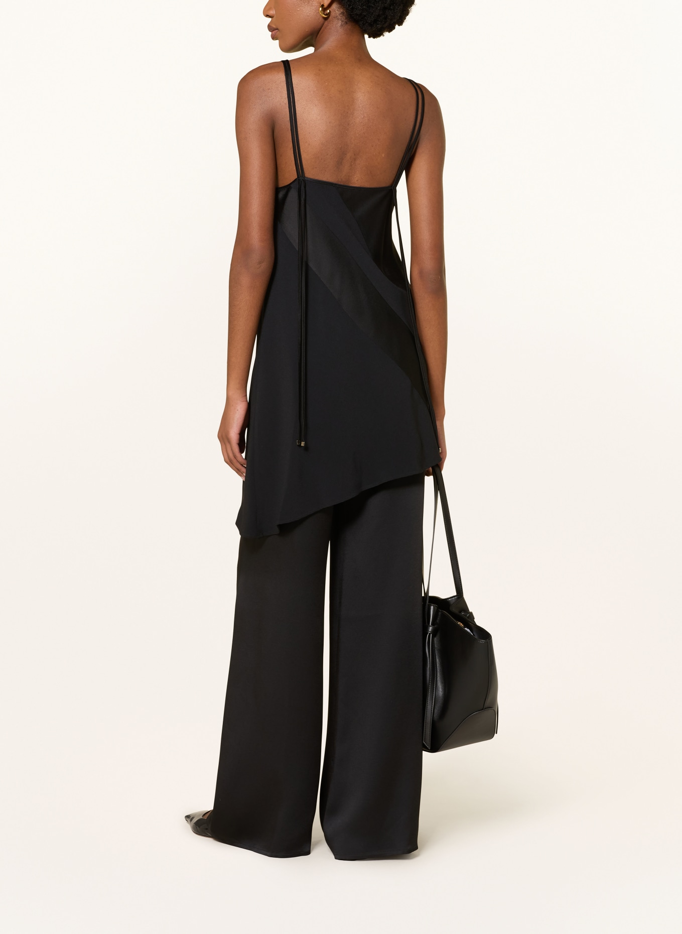 ANTONELLI firenze Pantalon marinière SHILLER en satin: NOIR