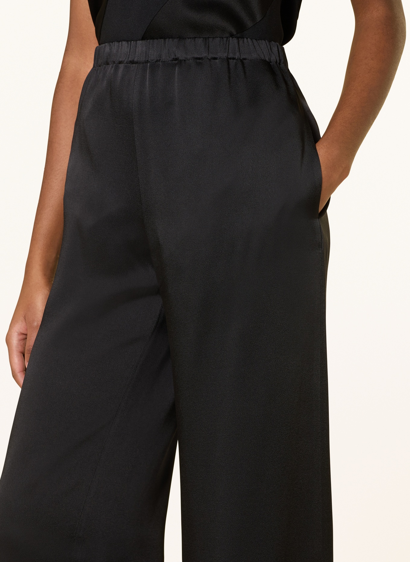 ANTONELLI firenze Pantalon marinière SHILLER en satin: NOIR