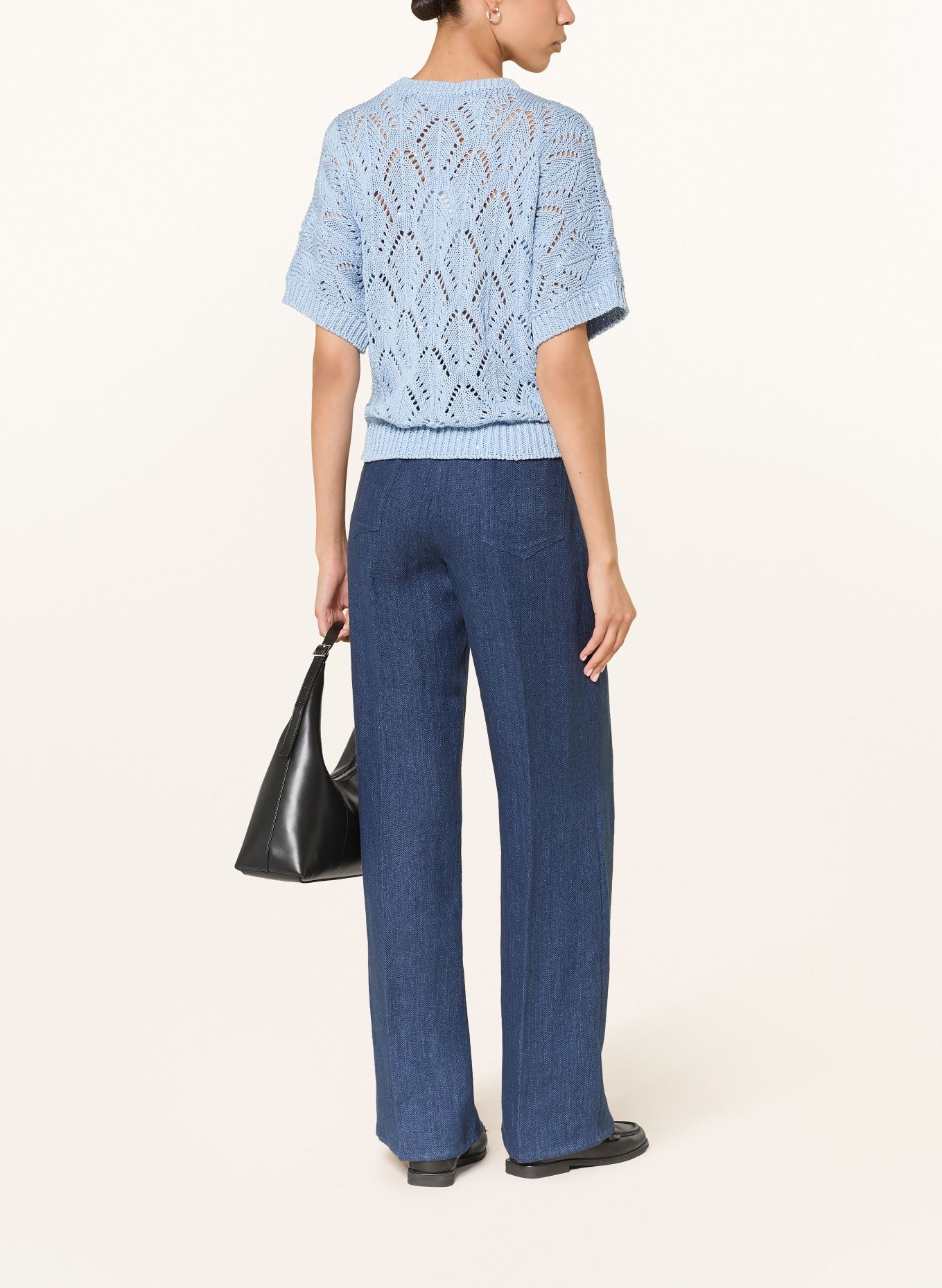 ANTONELLI firenze Marlenehose aus Leinen: BLAU