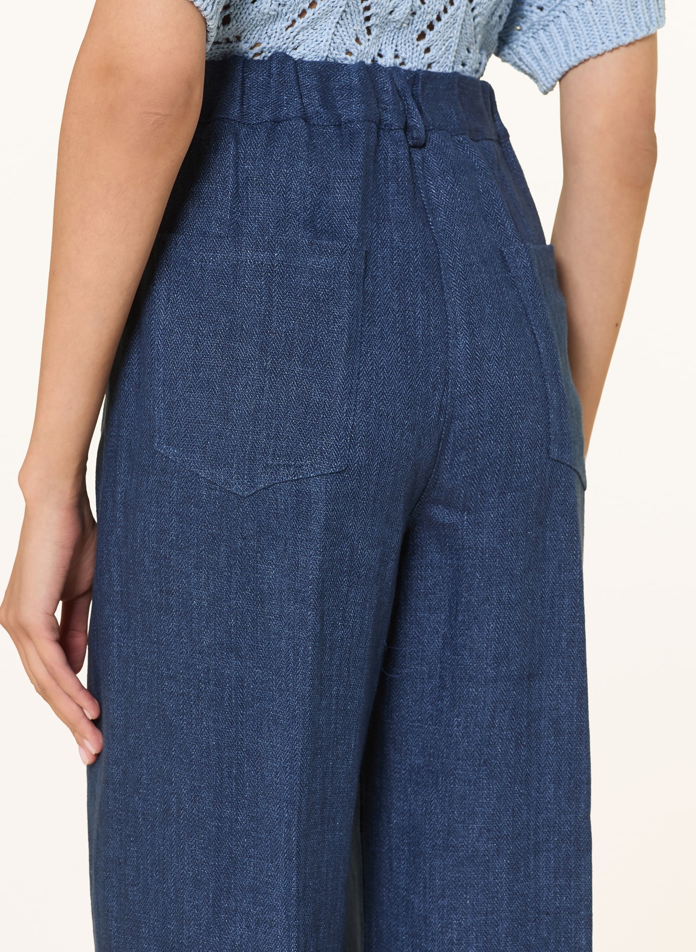 ANTONELLI firenze Marlenehose aus Leinen: BLAU