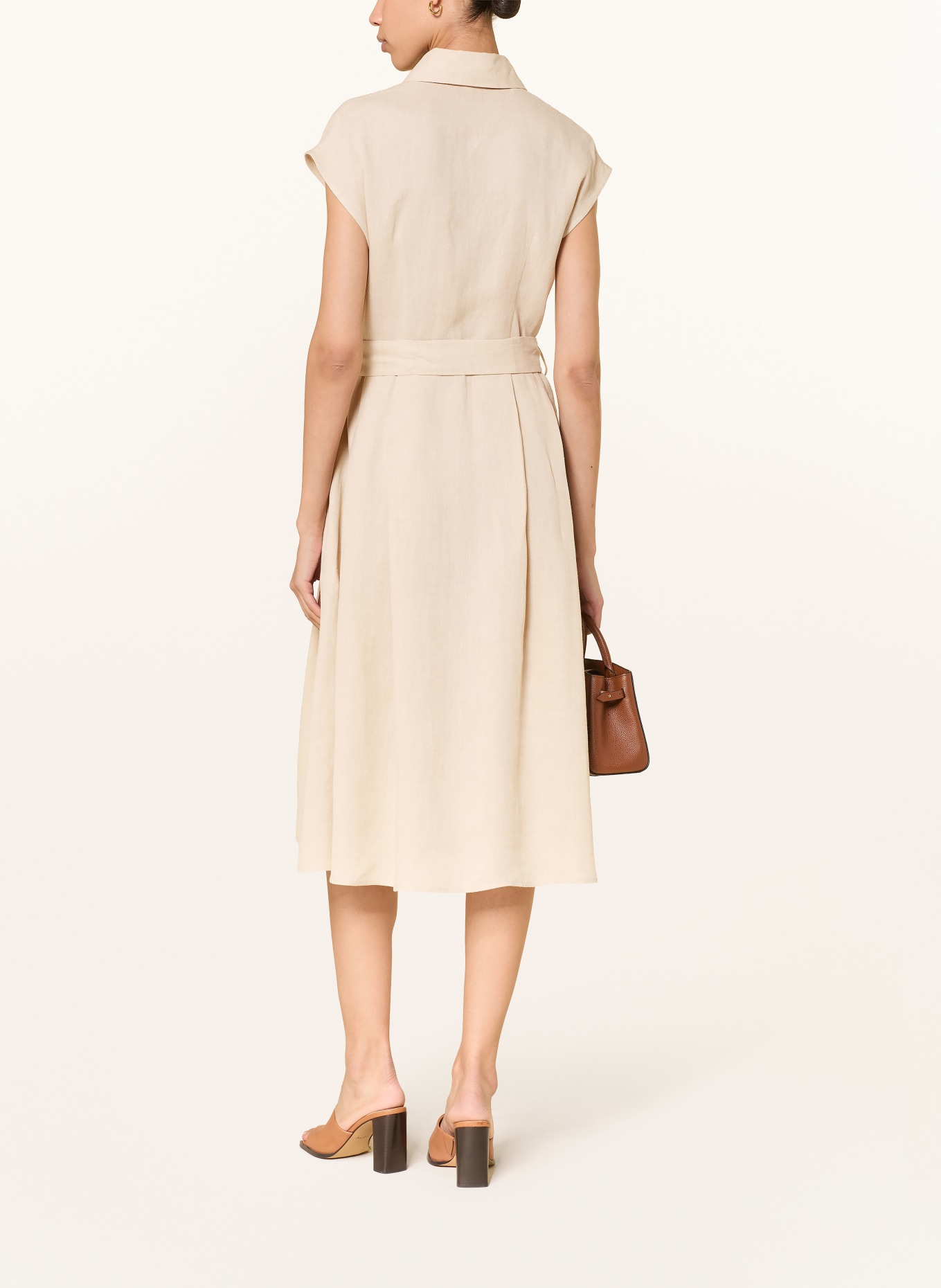 ANTONELLI firenze Hemdblusenkleid LINDA aus Leinen: BEIGE