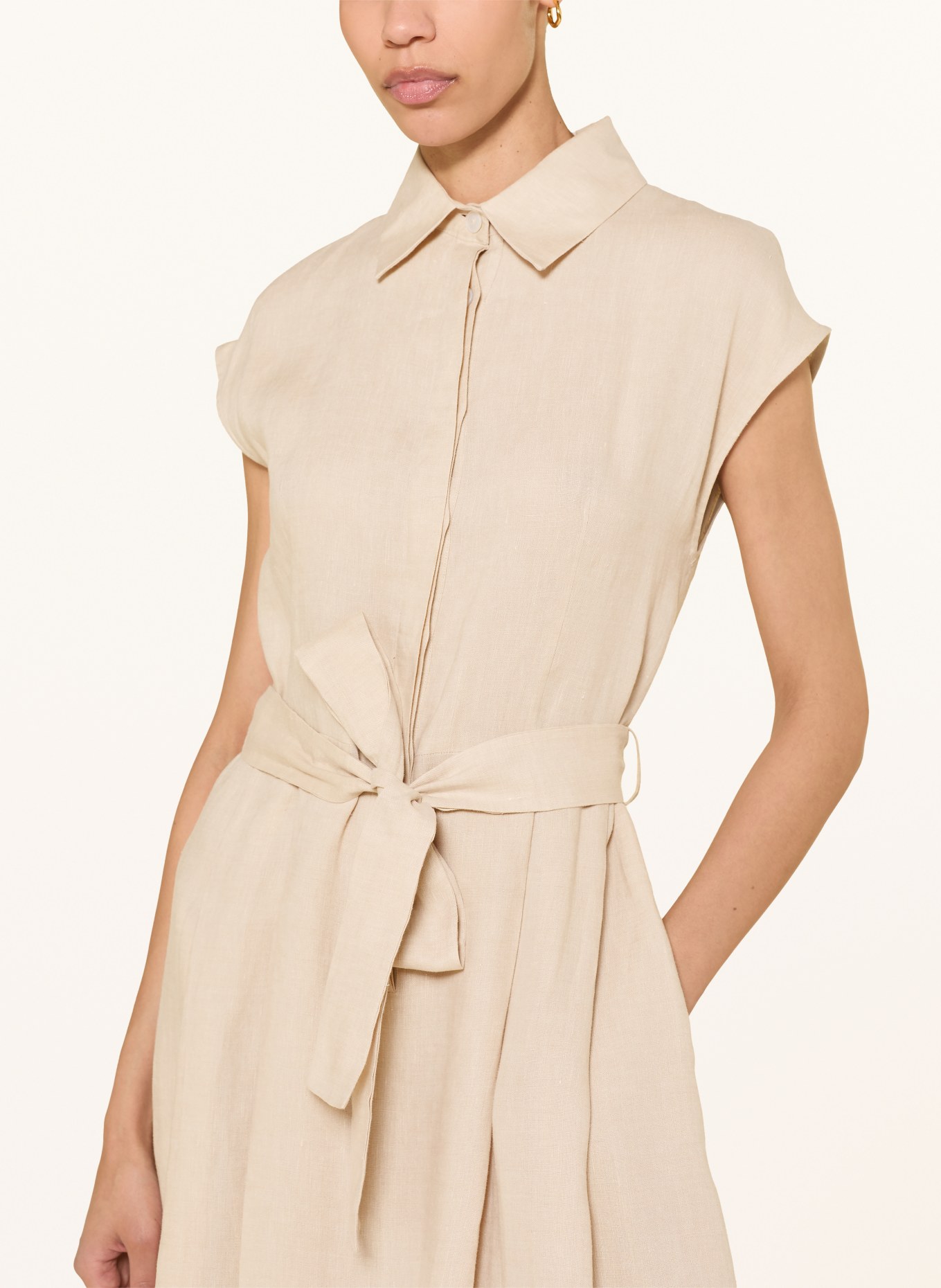 ANTONELLI firenze Hemdblusenkleid LINDA aus Leinen: BEIGE