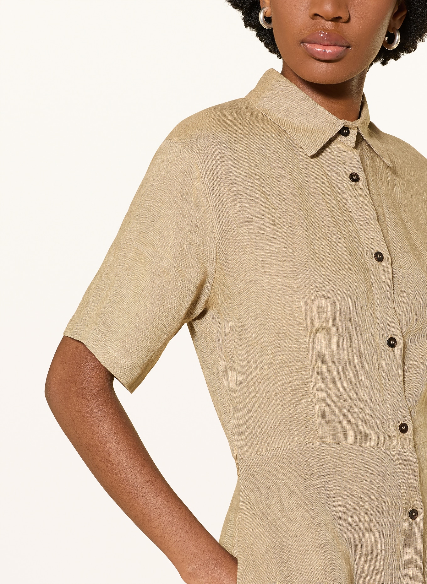 ANTONELLI firenze Robe chemise MASON en lin: BEIGE