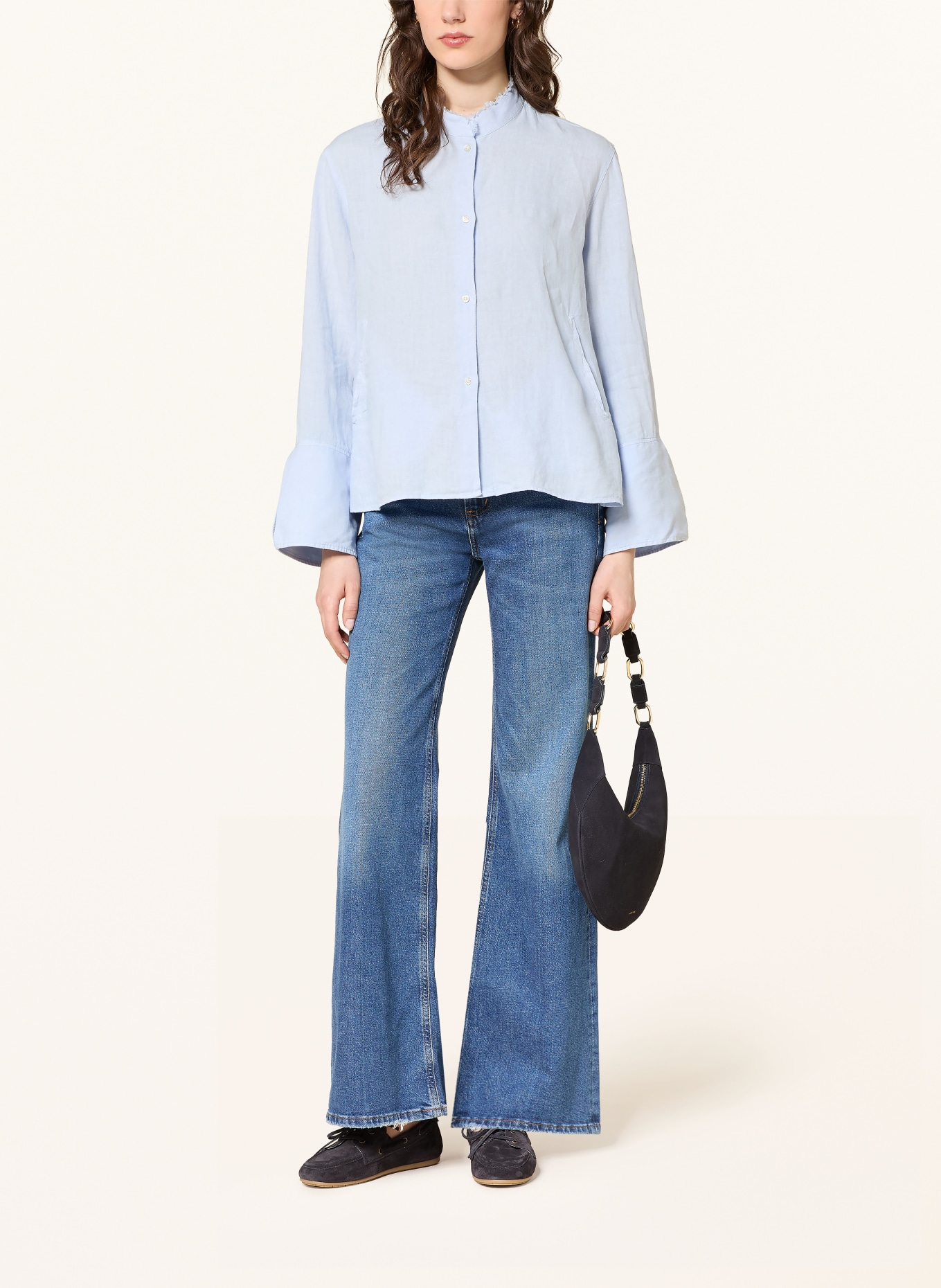 Soluzione Leinenbluse: HELLBLAU