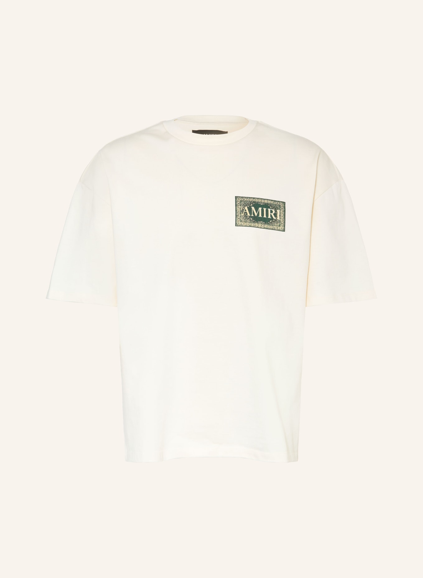 AMIRI T-Shirt: CREME / GRÜN