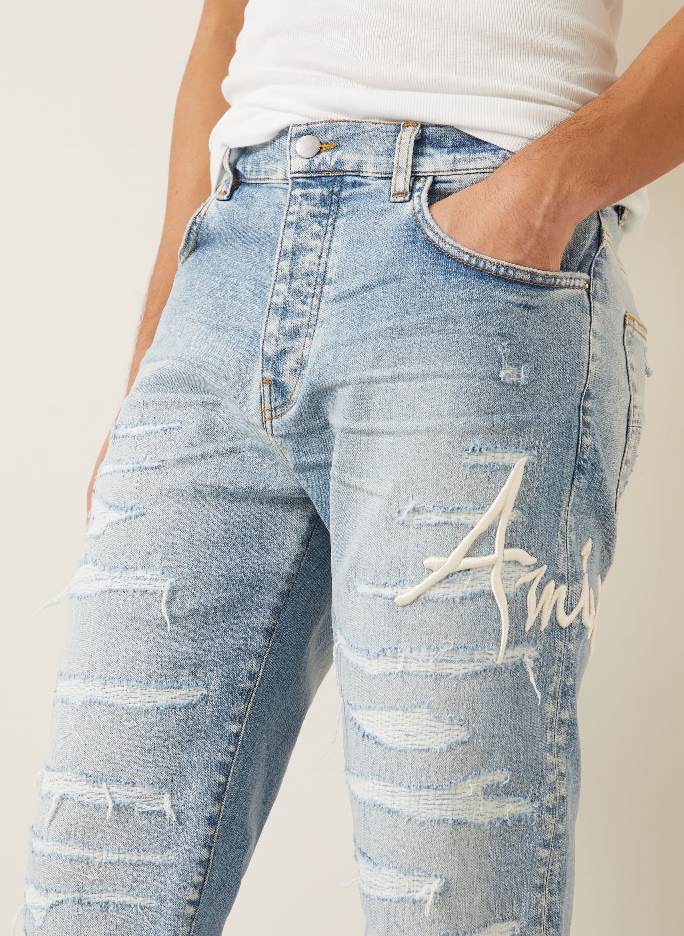 AMIRI Slim fit-jeans: 594 Worn Slate
