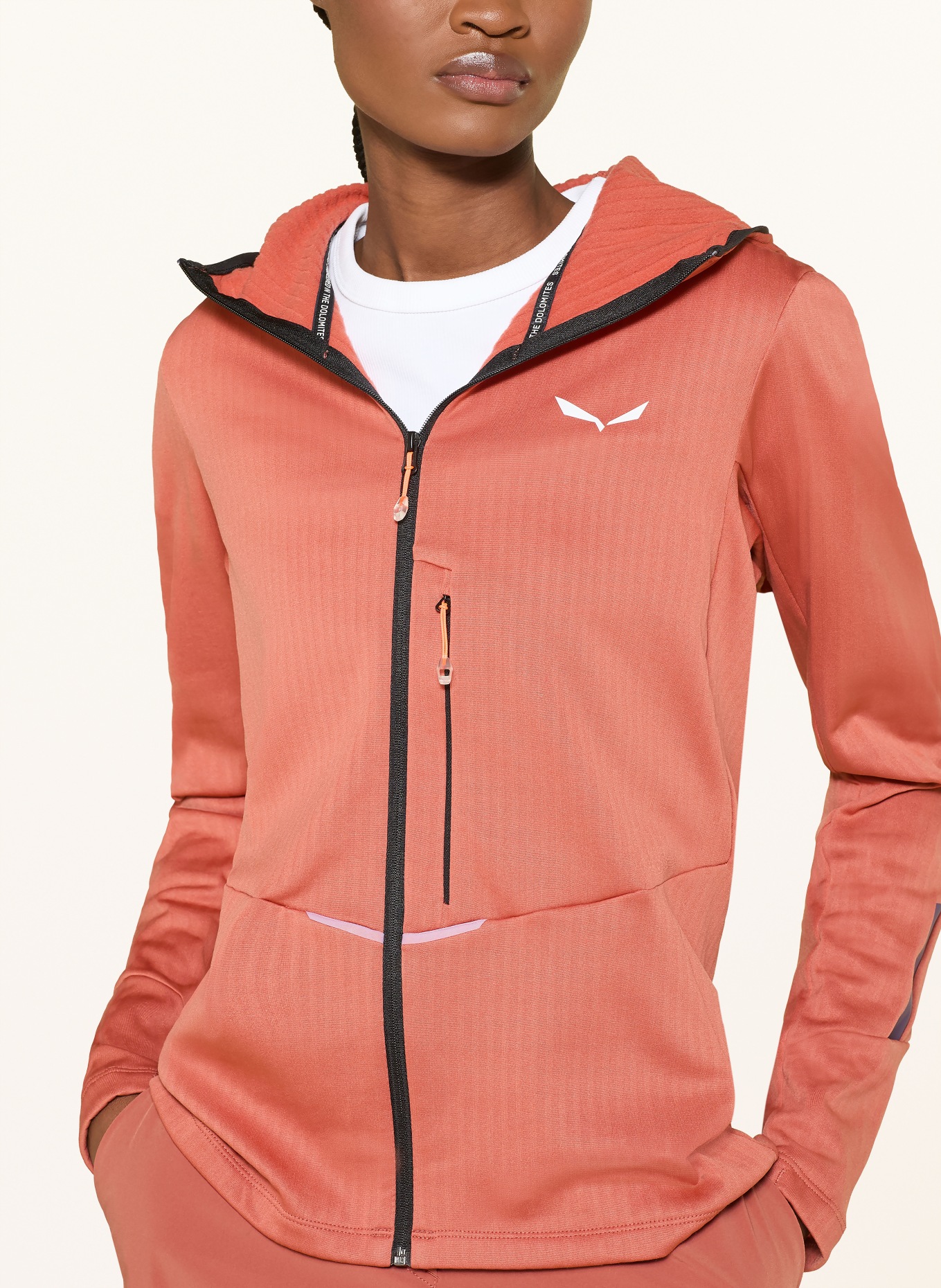 SALEWA Střední vrstva – bunda PEDROC PL 3 HD: SVĚTLE ČERVENÁ