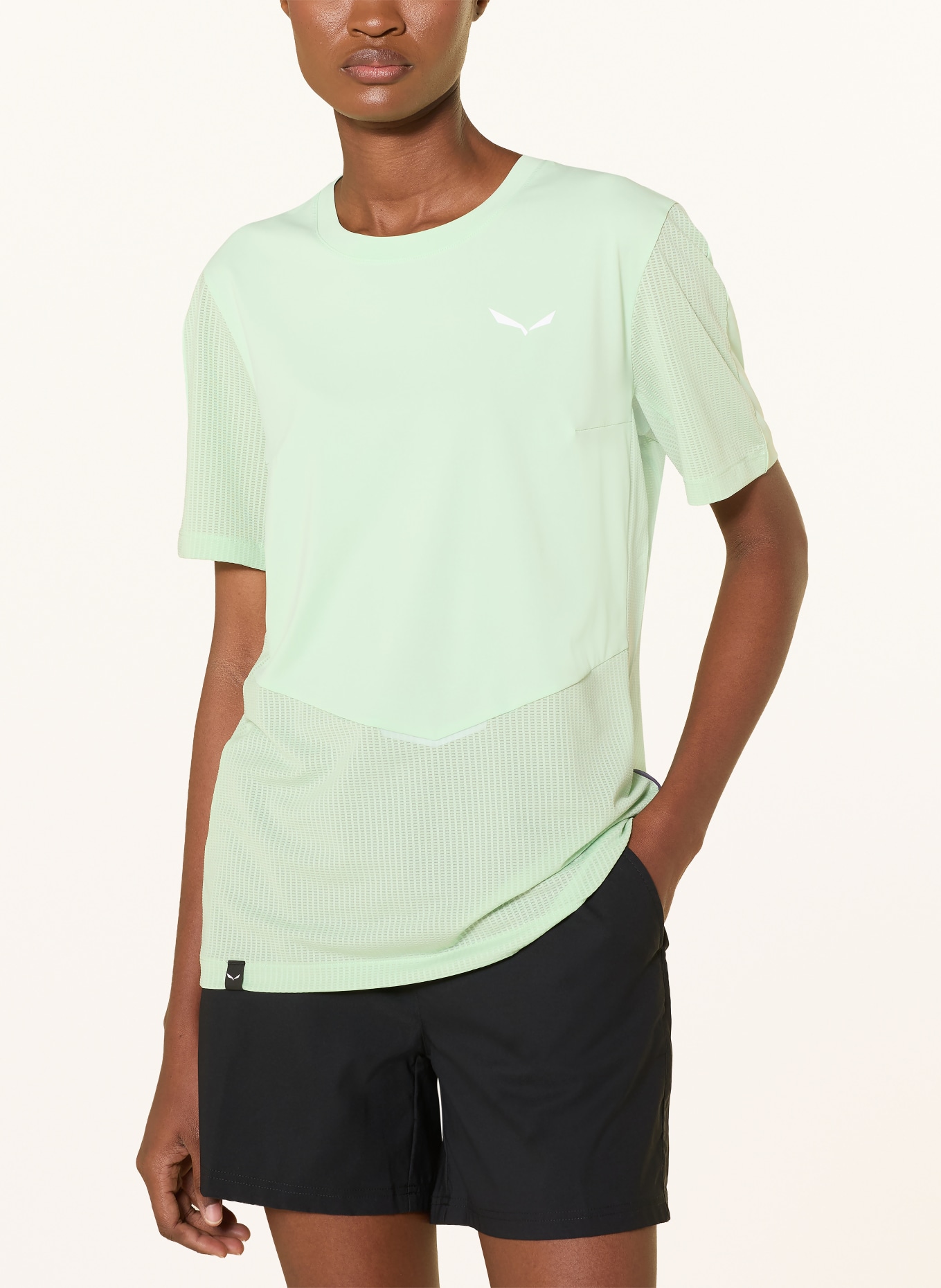 SALEWA Funkční tričko PEDROC: SVĚTLE ZELENÁ