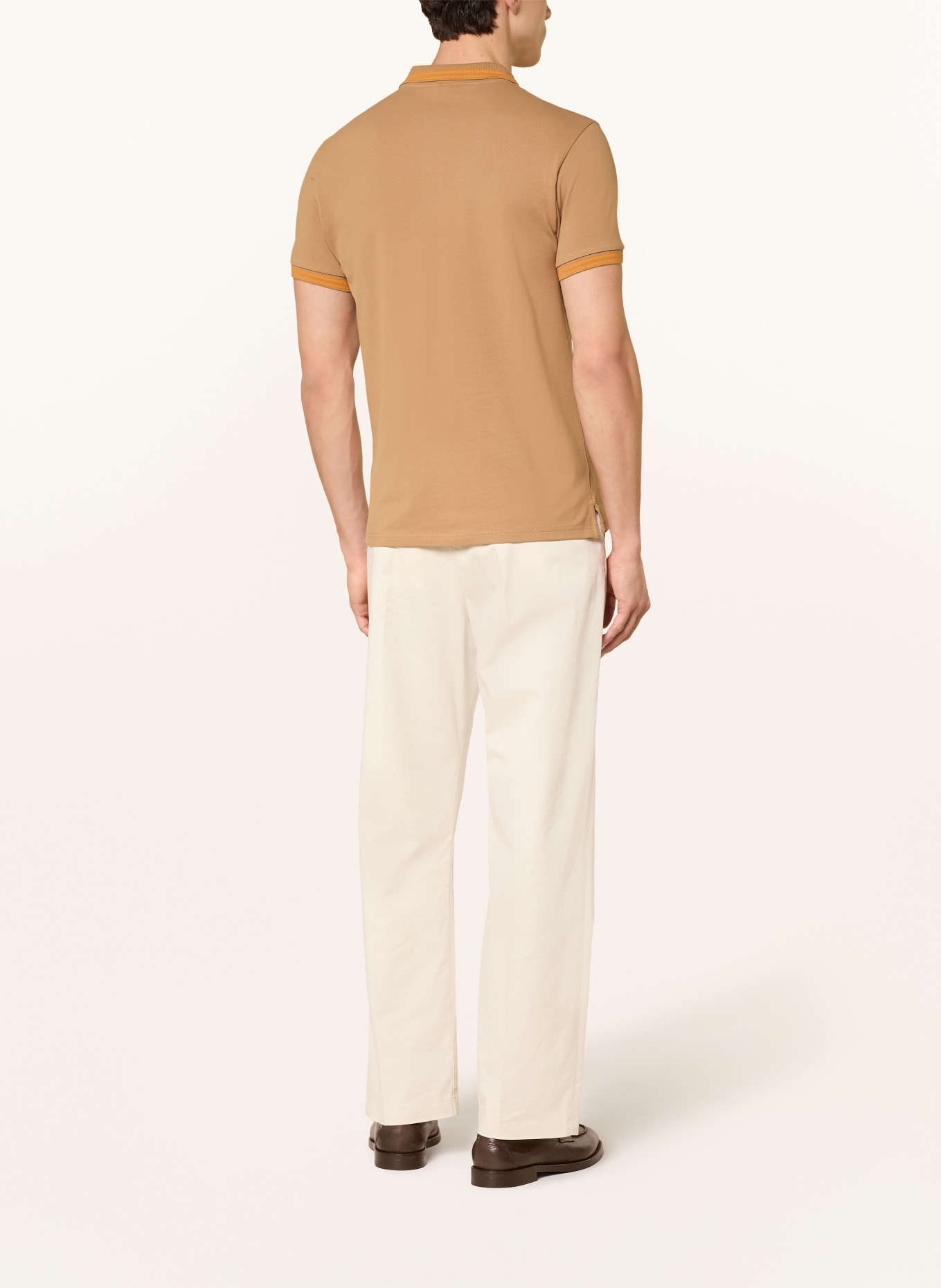 COLMAR Piqué-Poloshirt: CAMEL / ORANGE