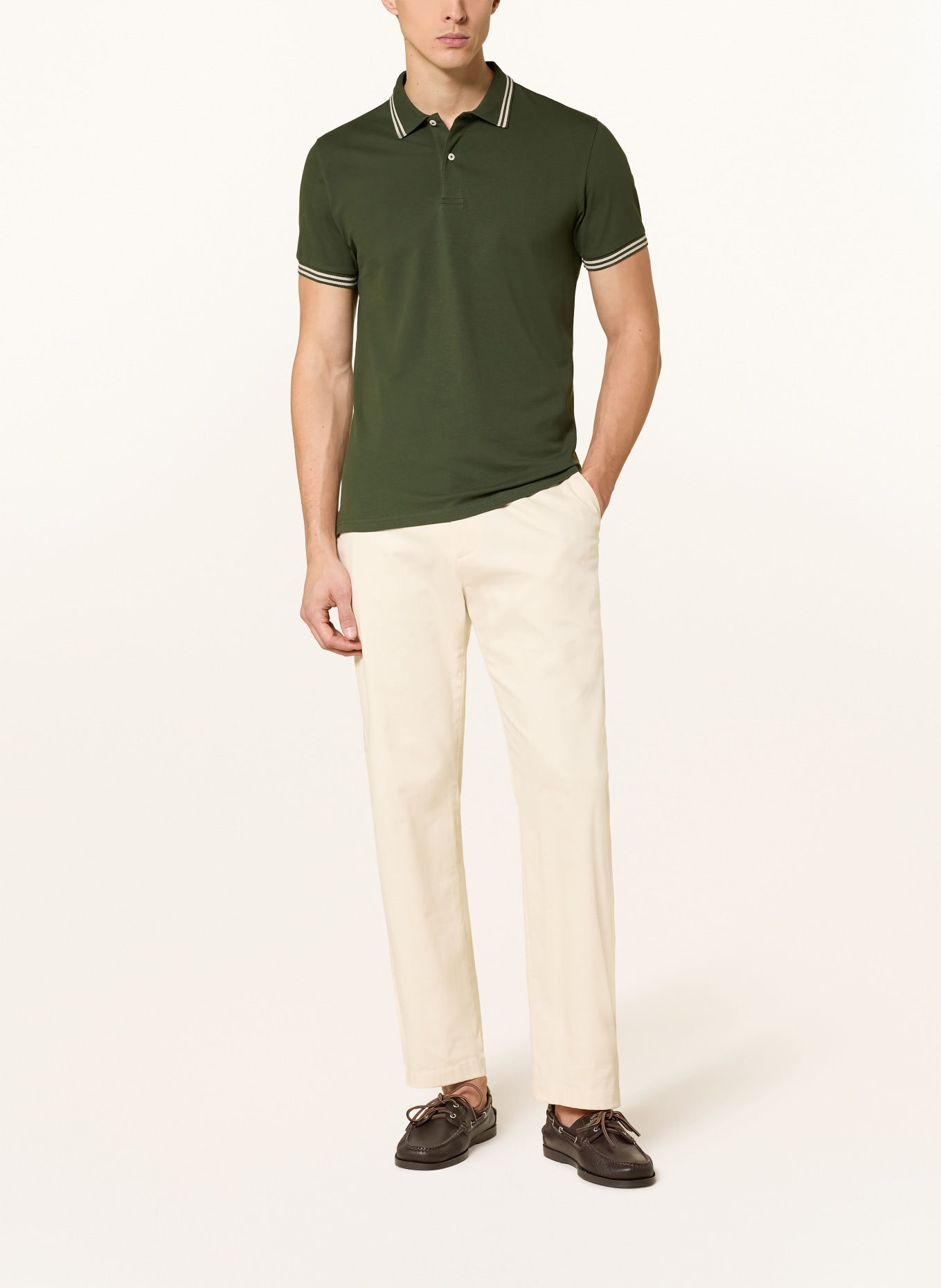 COLMAR Piqué-Poloshirt: DUNKELGRÜN