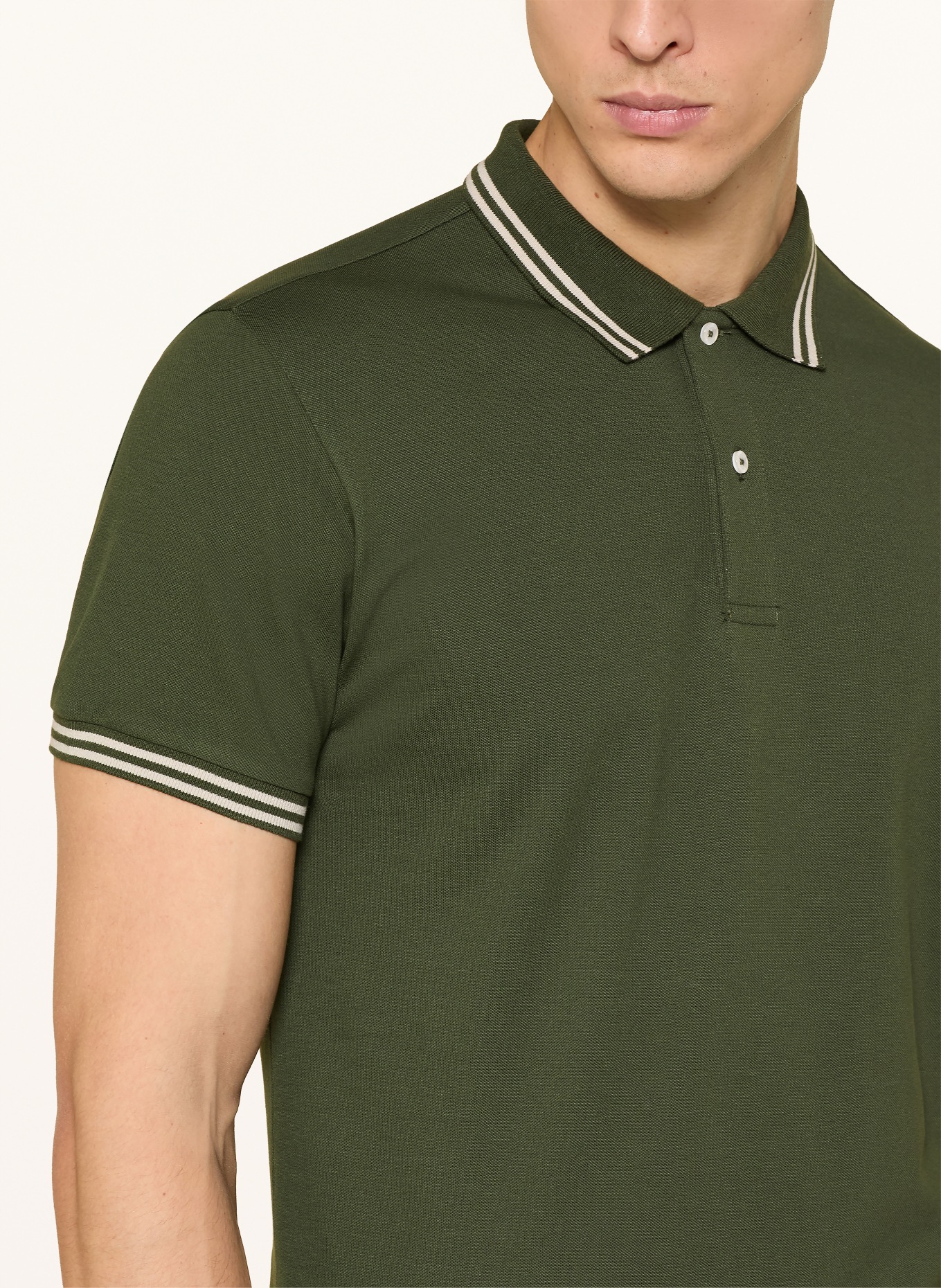 COLMAR Piqué-Poloshirt: DUNKELGRÜN