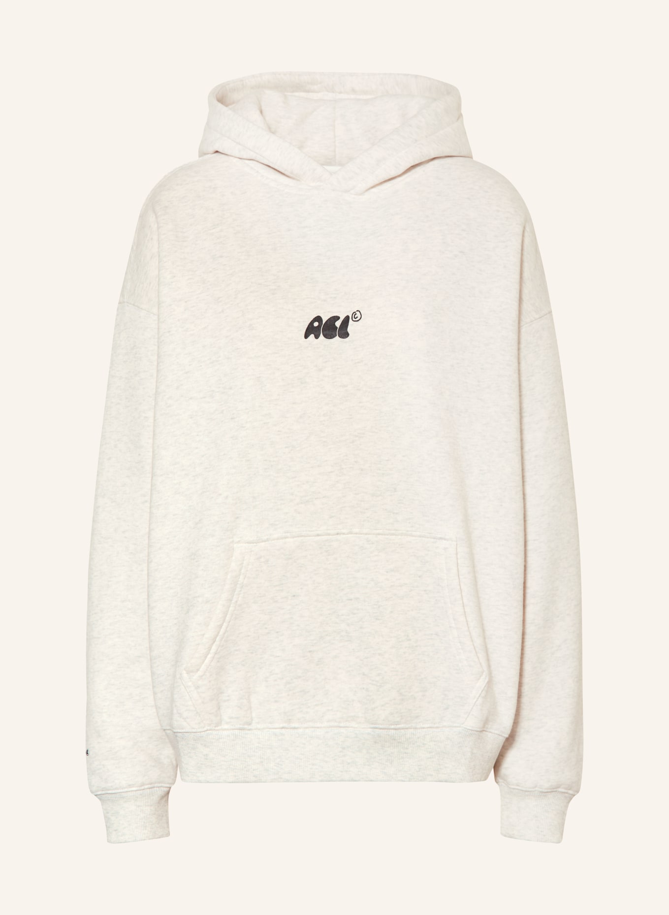 another COTTON LAB oversized hoodie: LIGHT GRAY / GRAY / BLACK