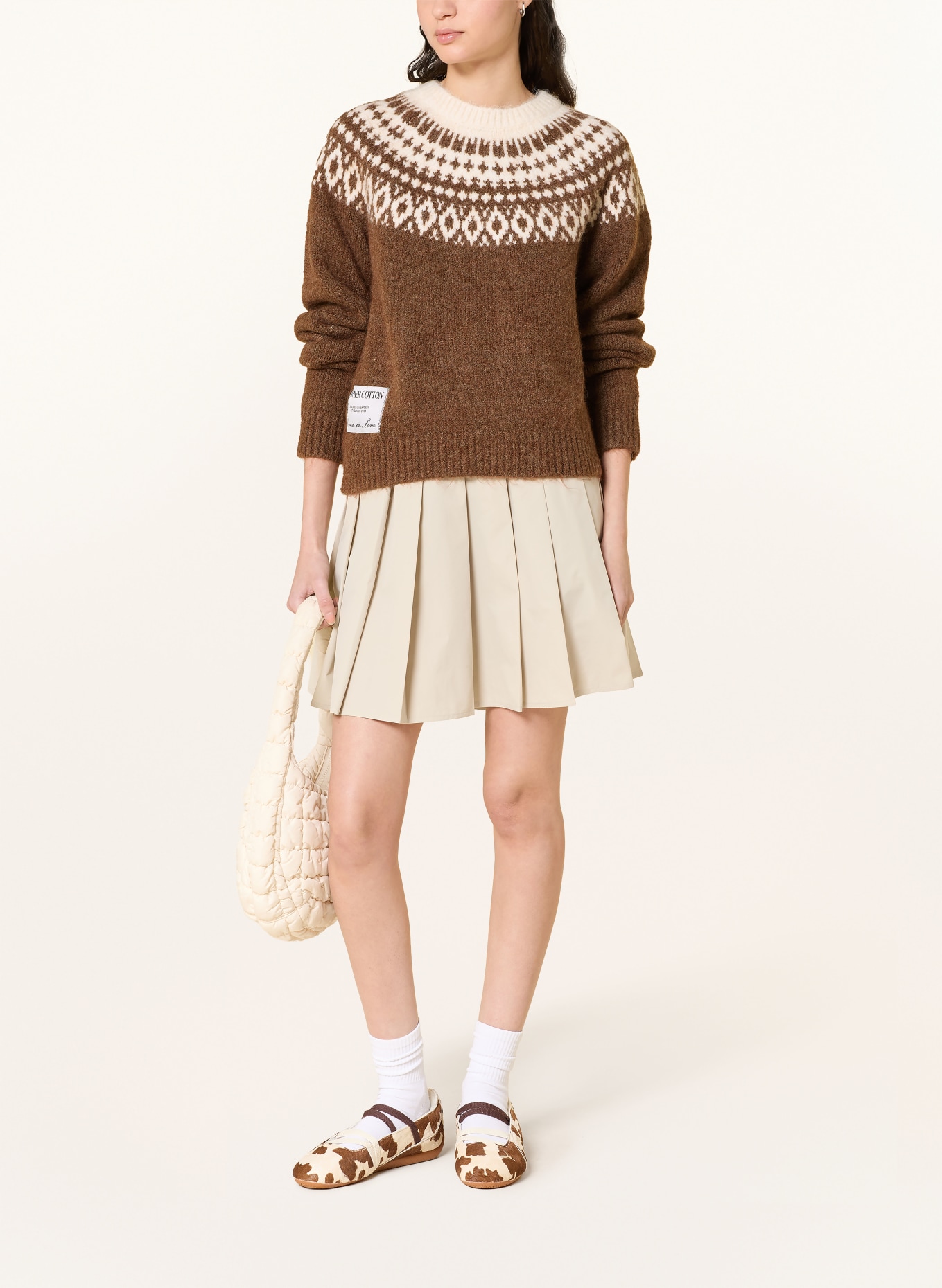 another COTTON LAB pull-over: MARRON / CRÈME