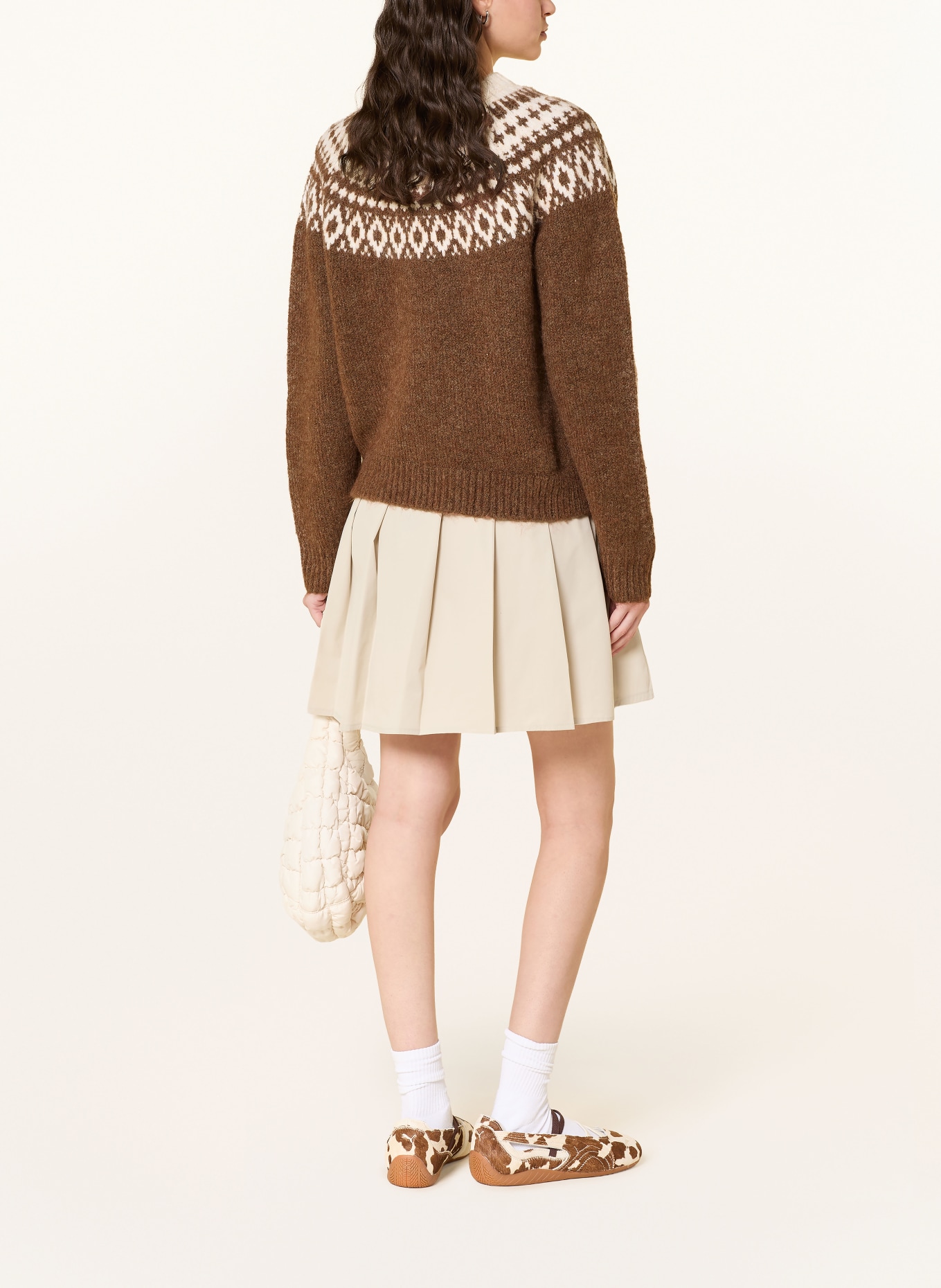 another COTTON LAB pull-over: MARRON / CRÈME