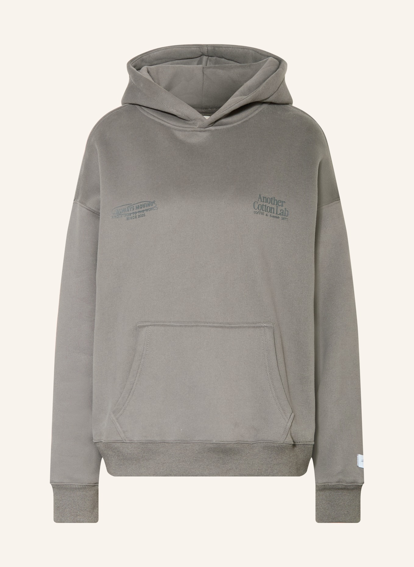 another COTTON LAB Oversized-Hoodie: GRAU / SCHWARZ