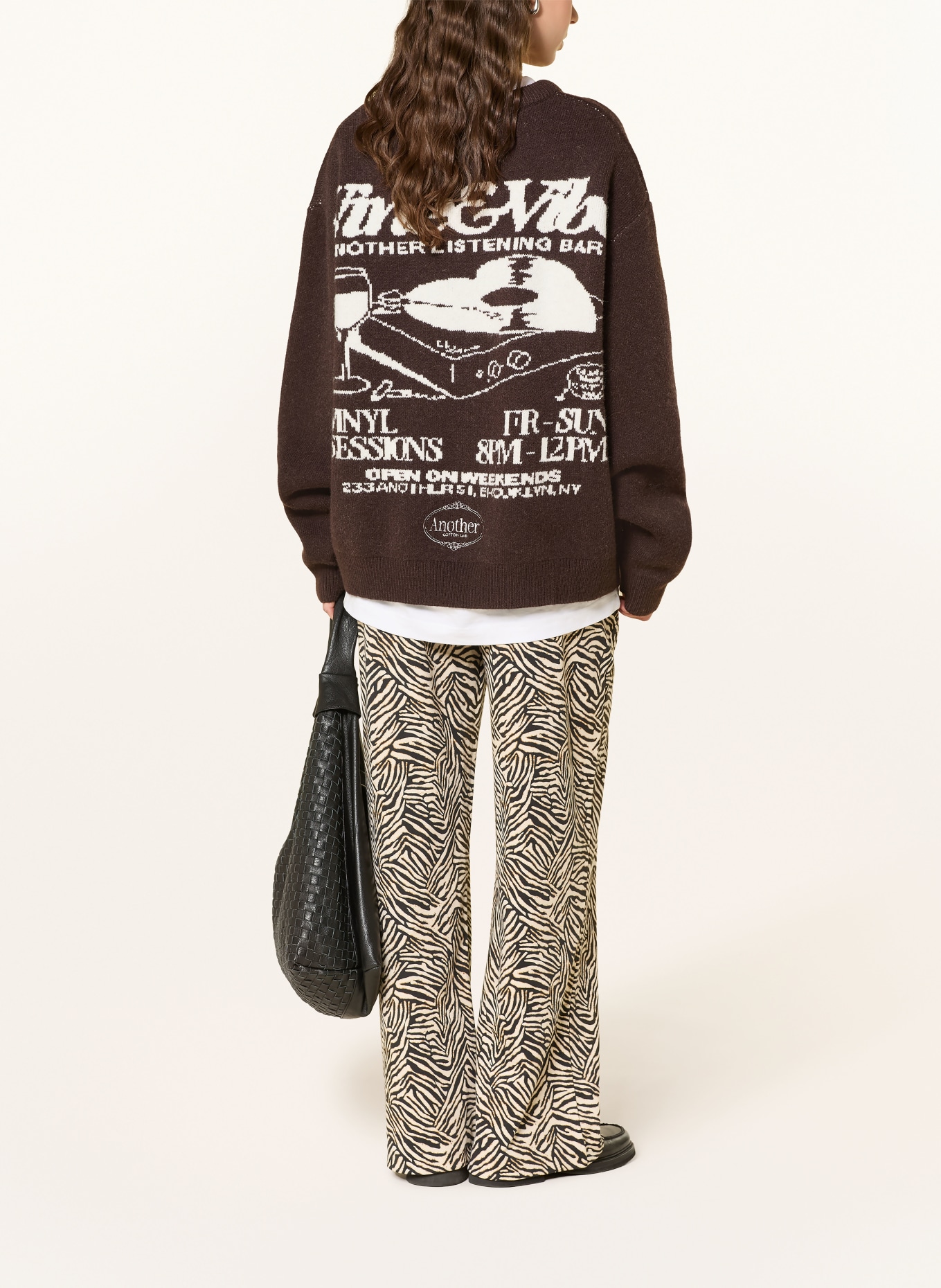 another COTTON LAB Oversized-Pullover WINE & VIBE: DUNKELBRAUN