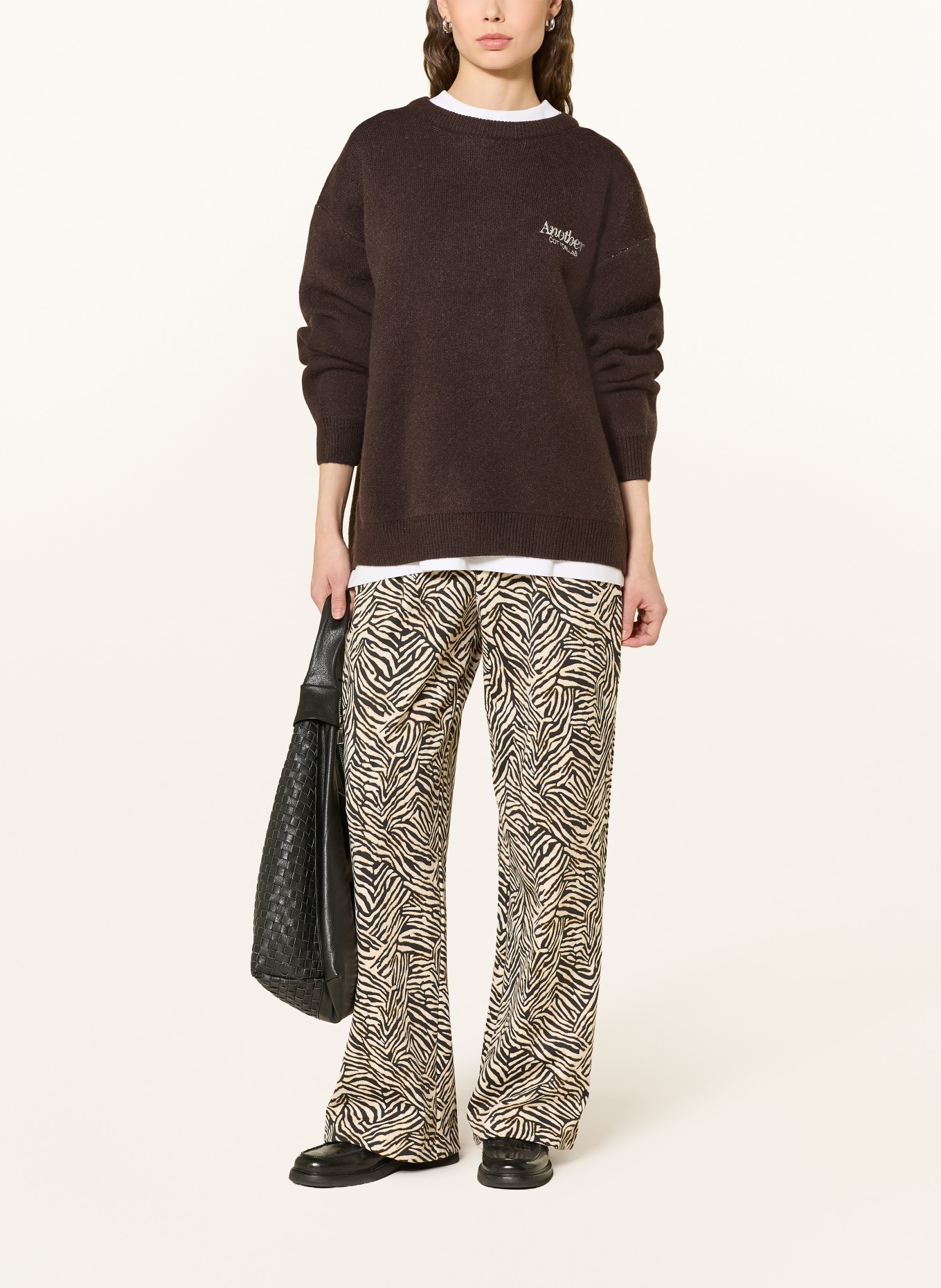 another COTTON LAB Oversized-Pullover WINE & VIBE: DUNKELBRAUN