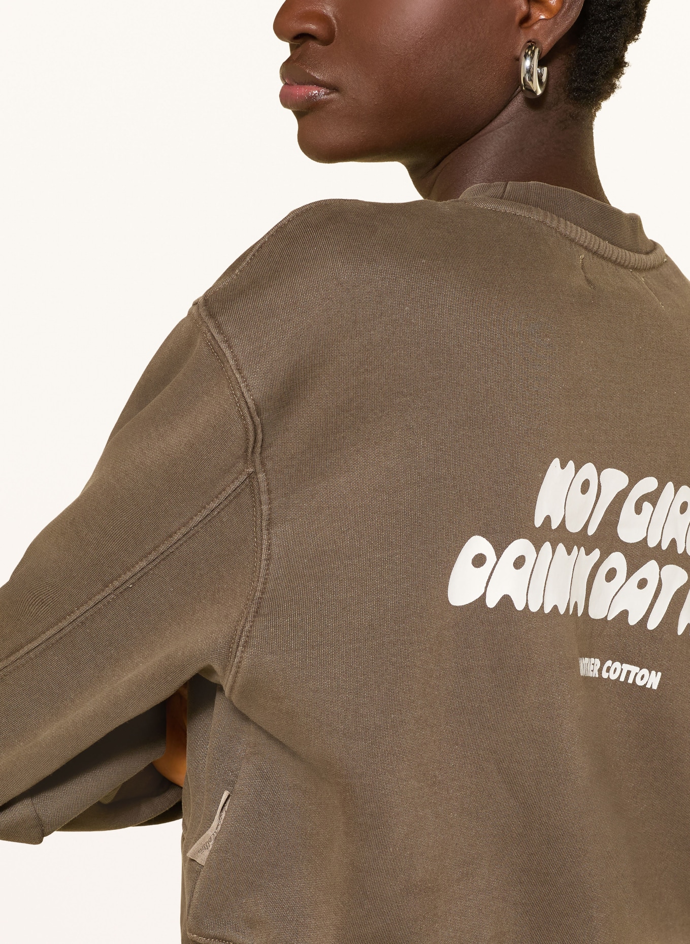 another COTTON LAB Sweatshirt: TAUPE / WEISS