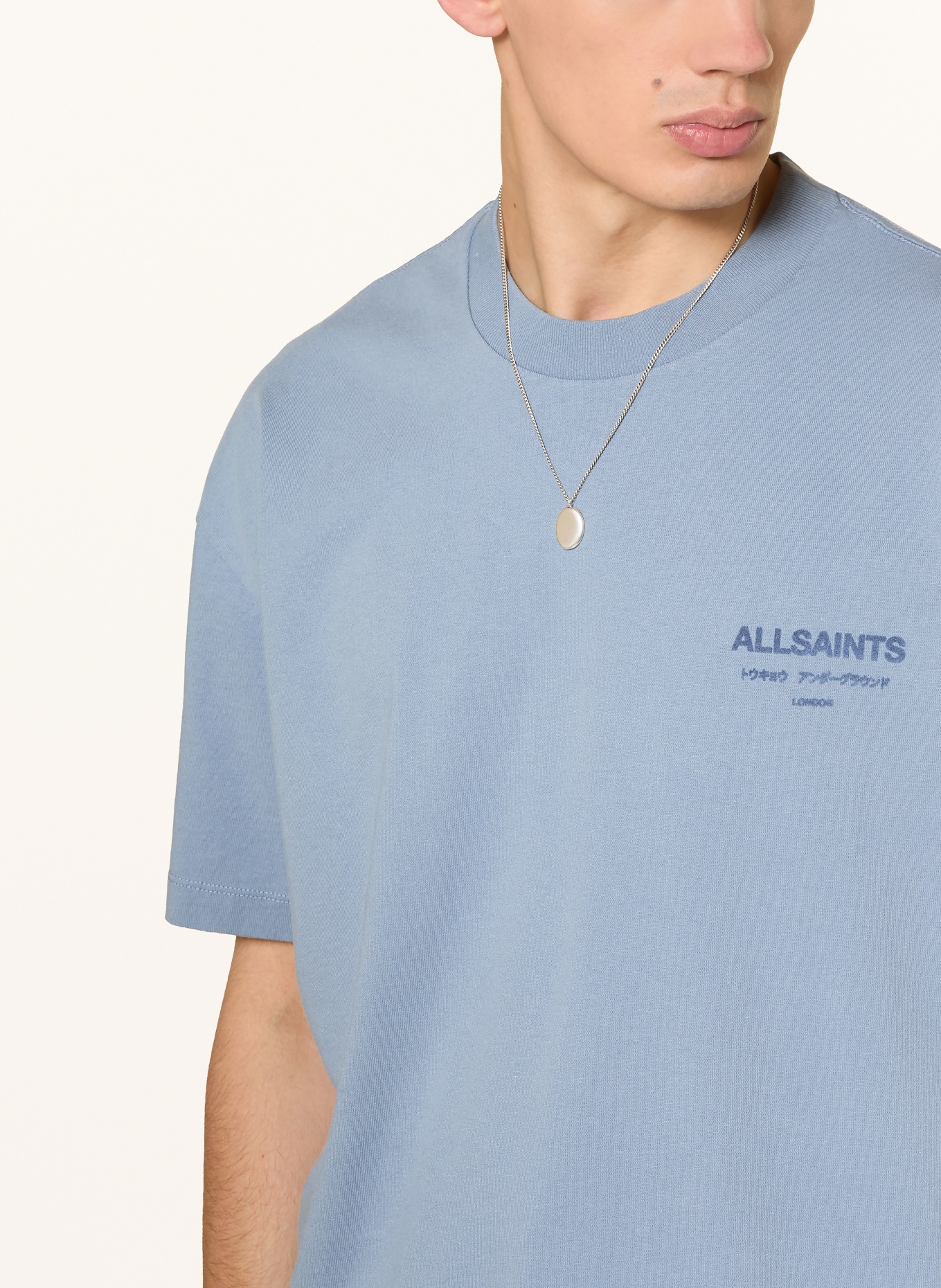 ALLSAINTS T-shirt XANDER: BLAUWGRIJS