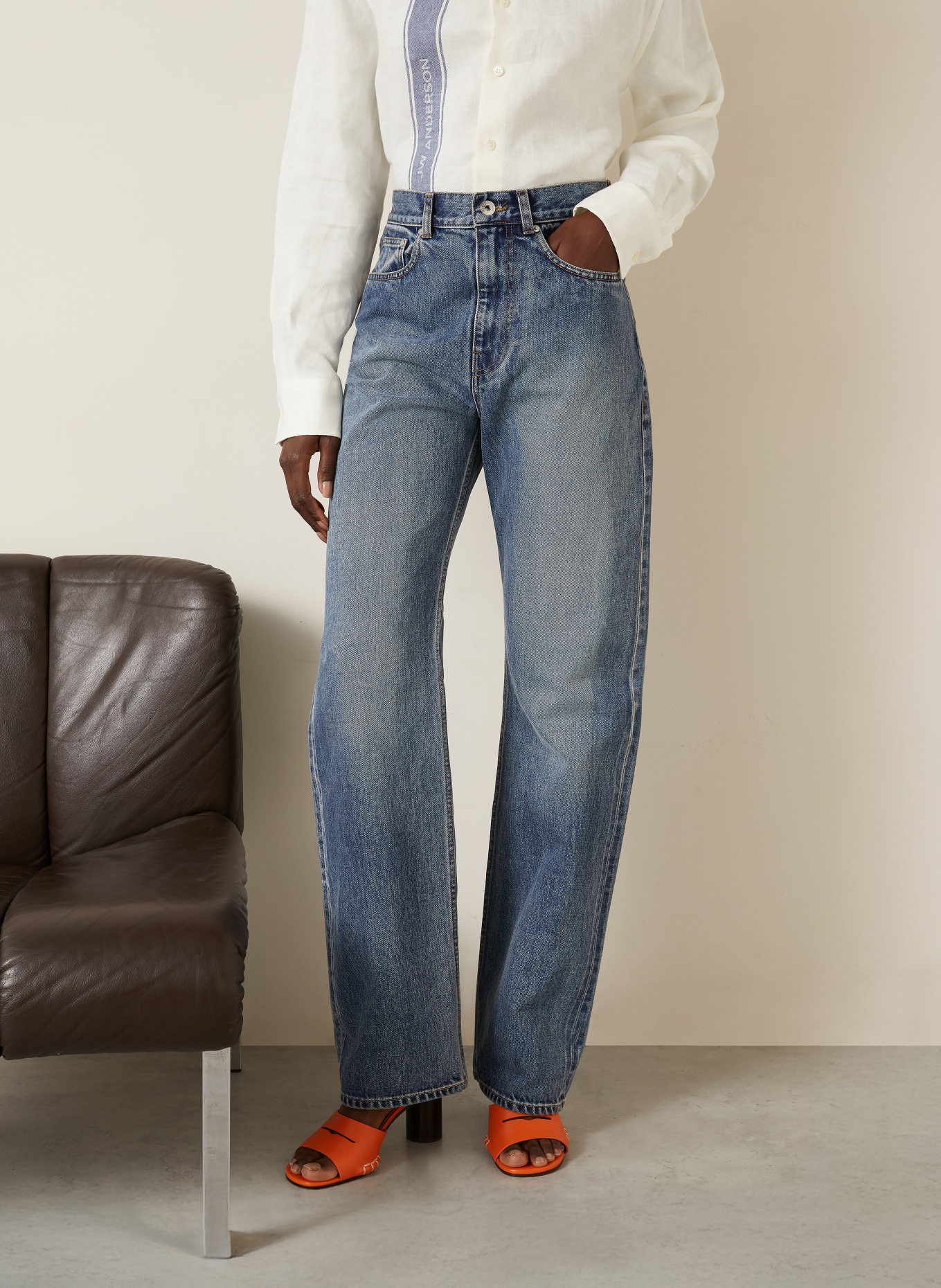 JW ANDERSON Rechte jeans: 172 MID BLUE