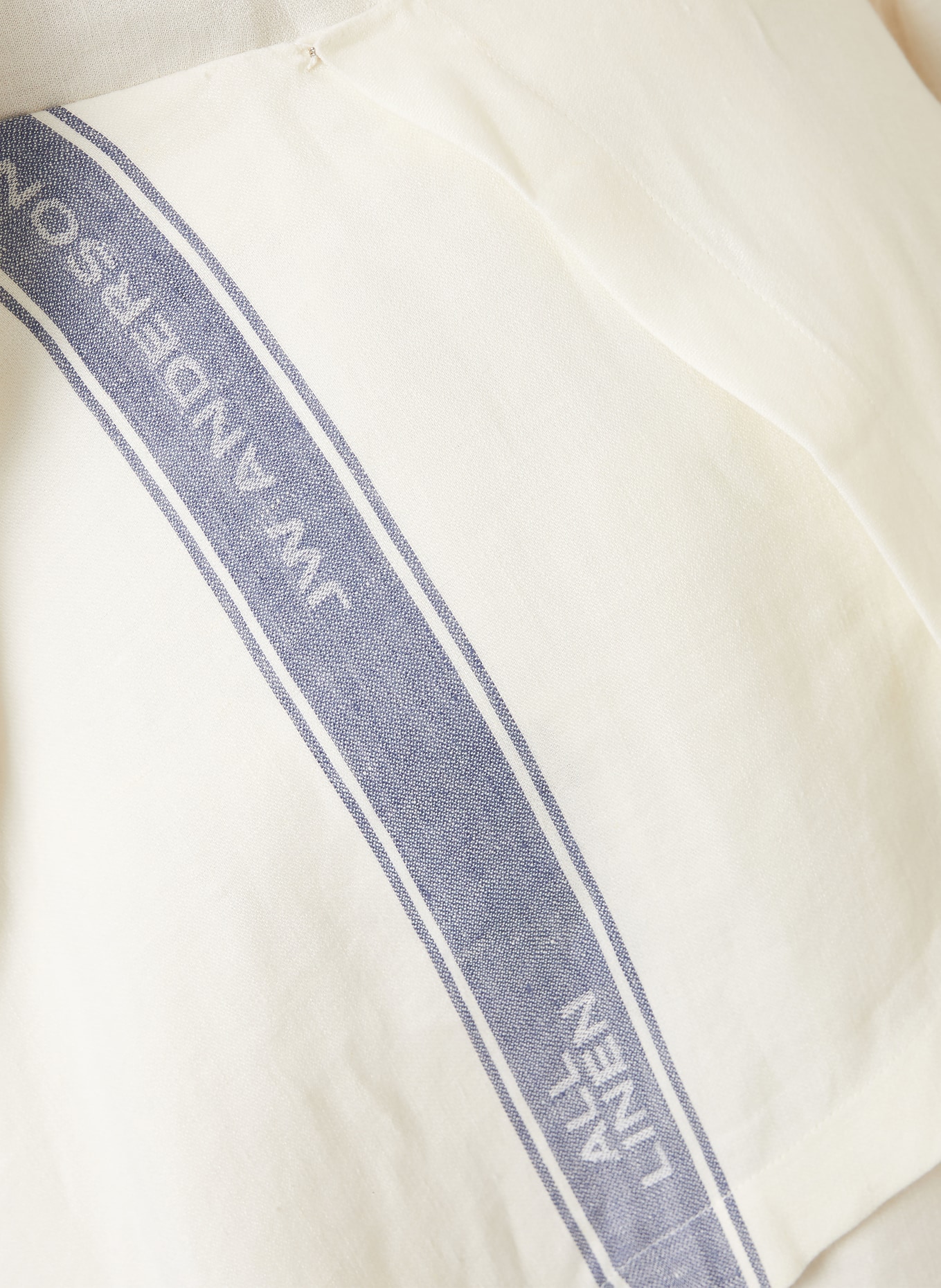 JW ANDERSON Leinenrock in Wickeloptik: ECRU / BLAU