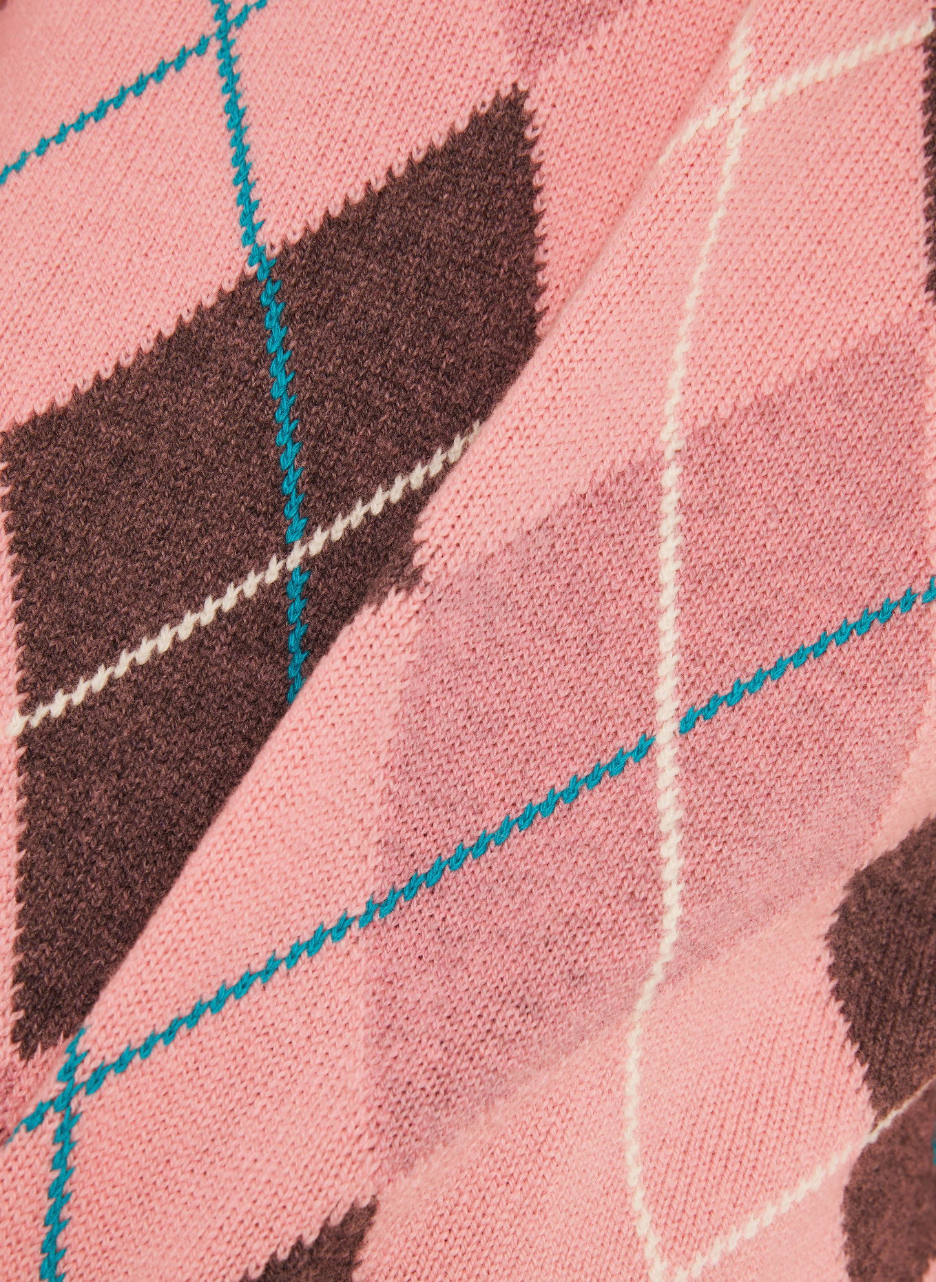 JW ANDERSON Strick-Poloshirt: ROSA / ALTROSA / PETROL