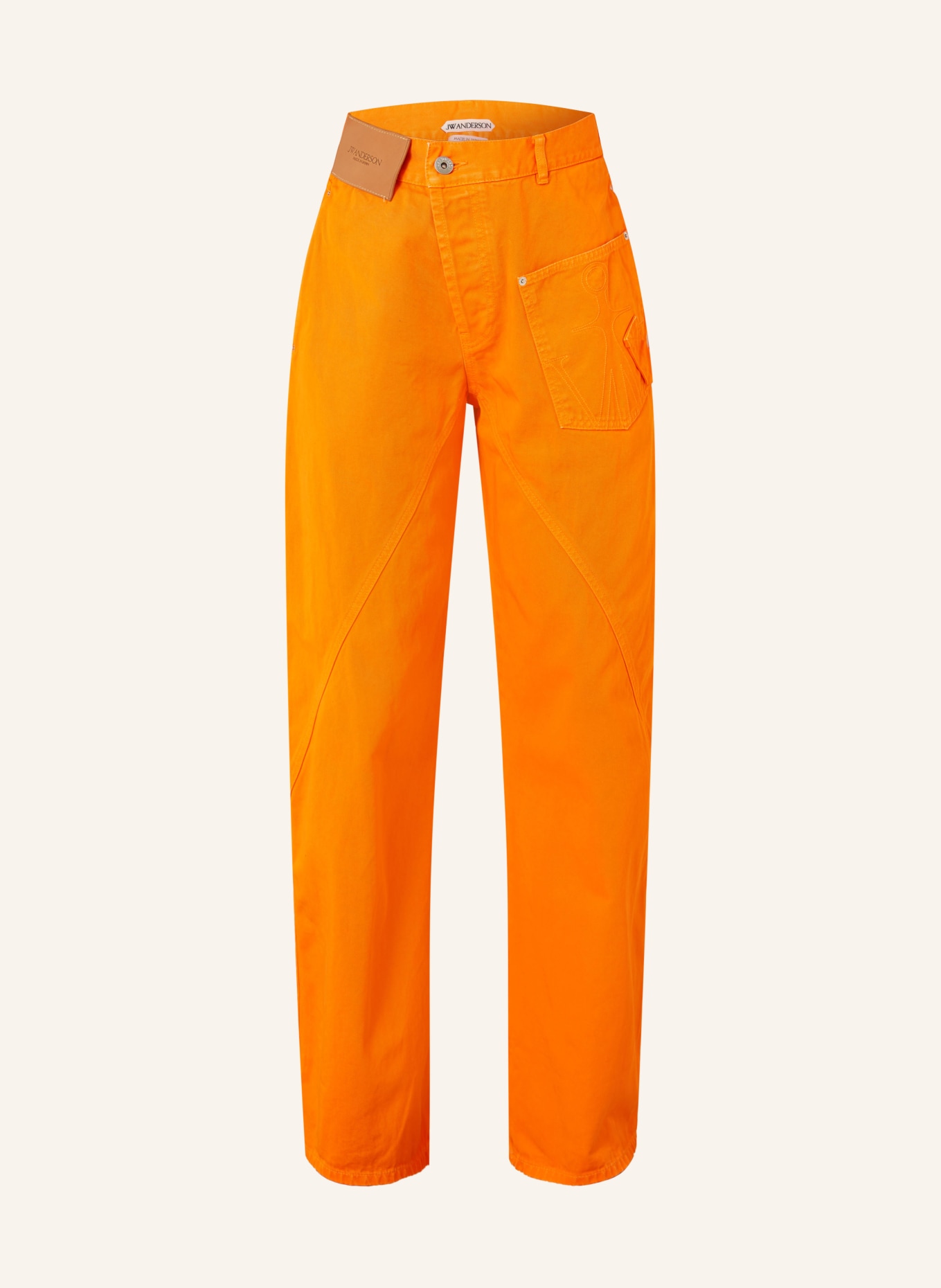JW ANDERSON Jeans met wijde pijpen: 433 BRIGHT ORANGE