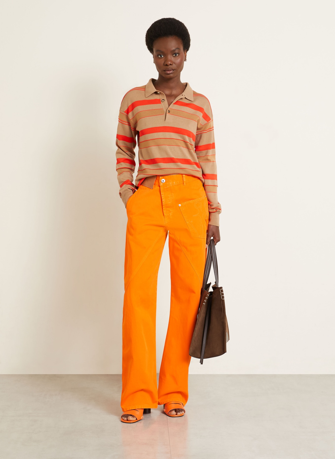 JW ANDERSON Jeans met wijde pijpen: 433 BRIGHT ORANGE