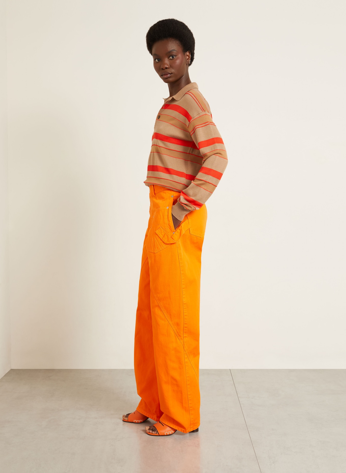 JW ANDERSON Jeans met wijde pijpen: 433 BRIGHT ORANGE