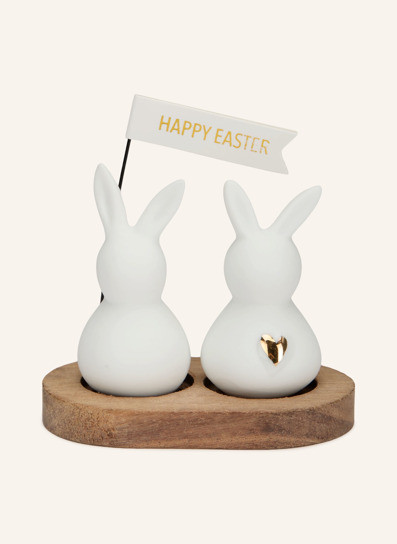 RÄDER Figurka dekoracyjna „HAPPY EASTER”: BIAŁY / BRĄZOWY