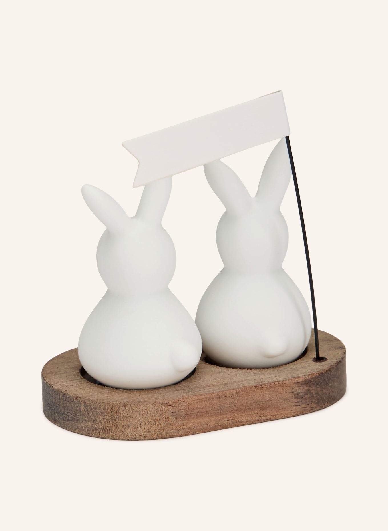 RÄDER Figurka dekoracyjna „HAPPY EASTER”: BIAŁY / BRĄZOWY