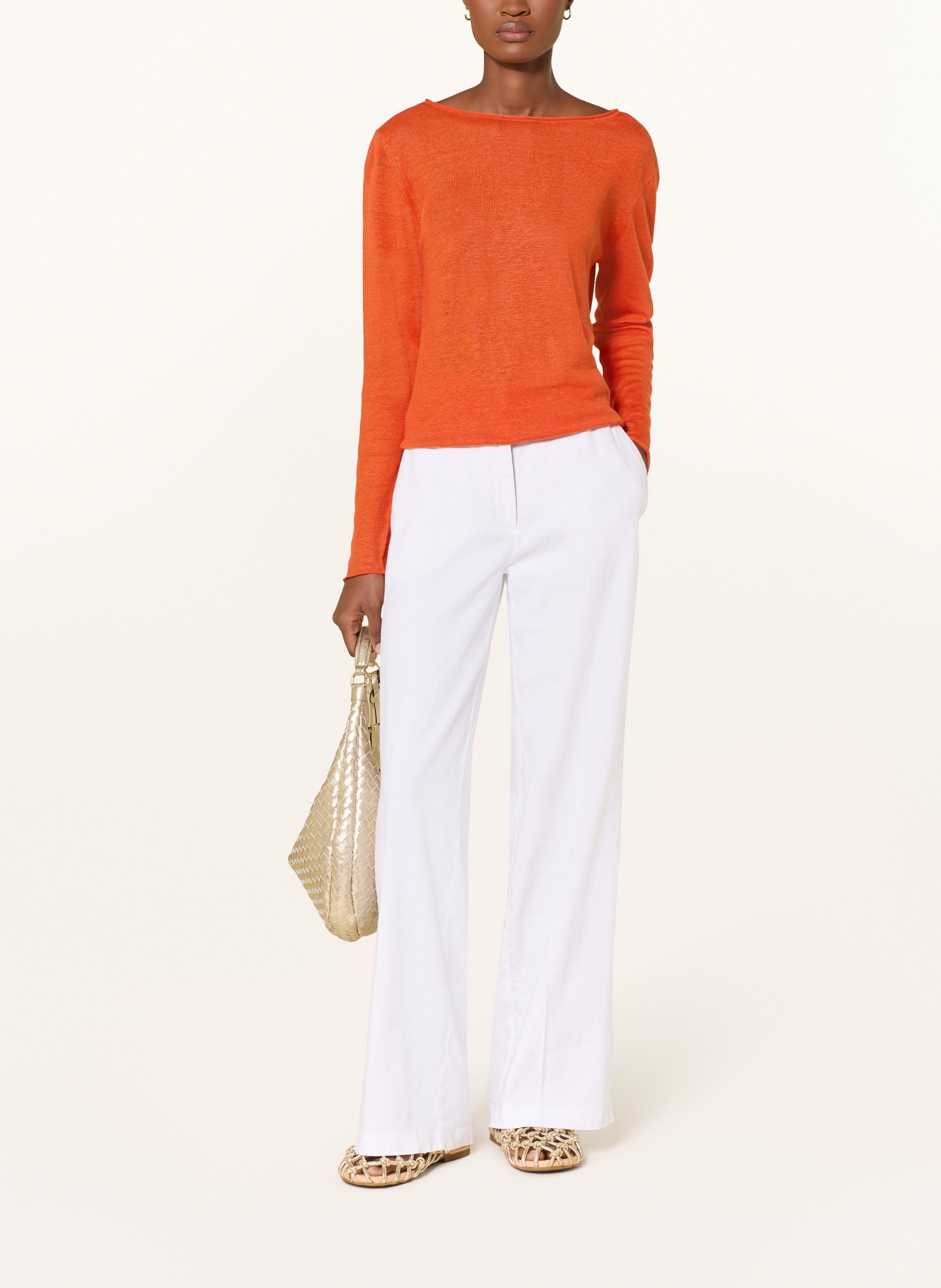 darling harbour linnen trui: ORANGE