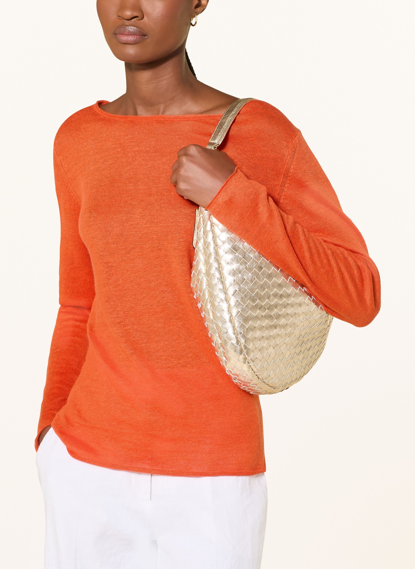 darling harbour linnen trui: ORANGE