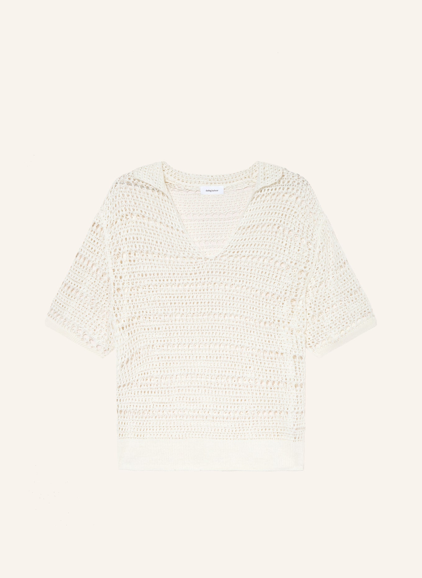 darling harbour háčkované tričko: OFFWHITE