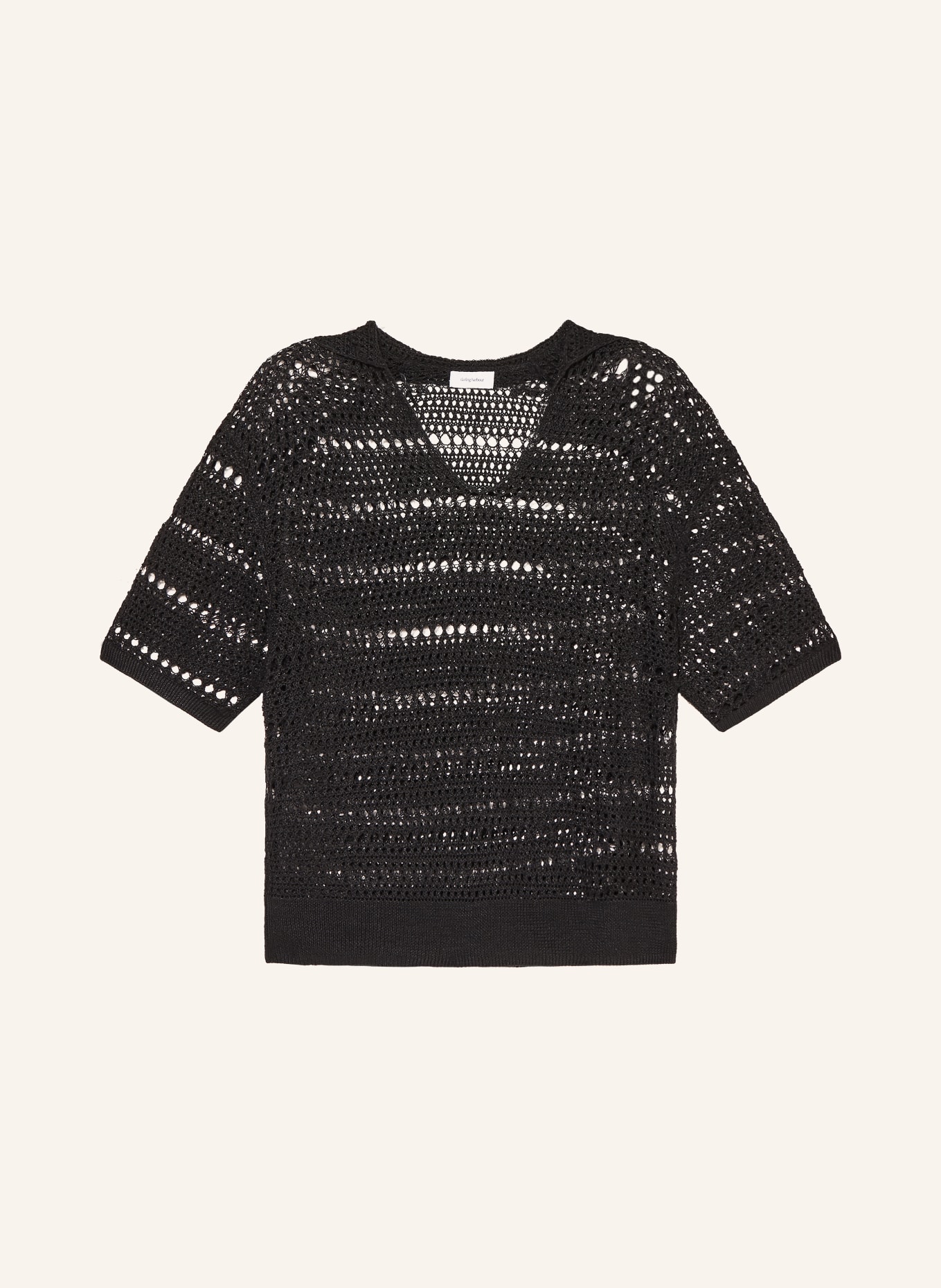 darling harbour chemise au crochet: BLACK