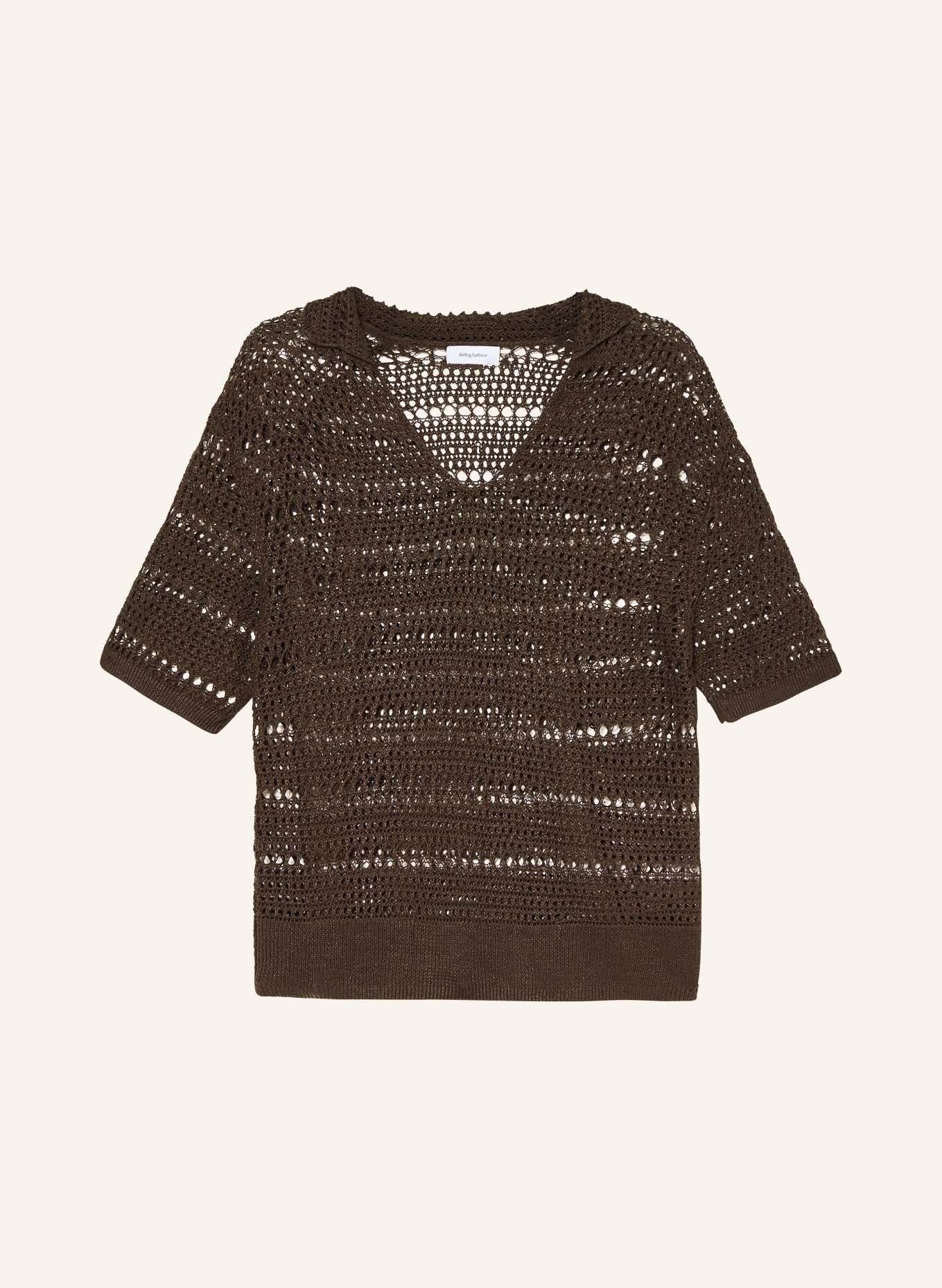 darling harbour koszulka z szydełkiem: DARK BROWN