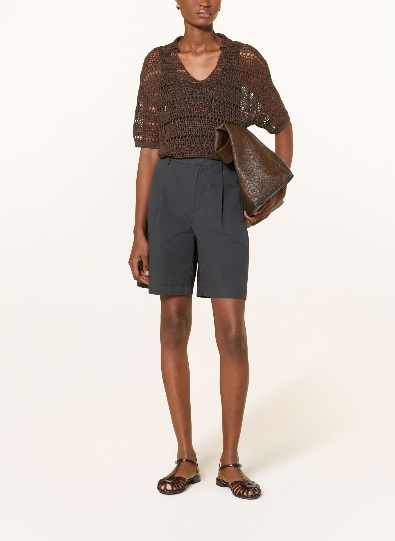 darling harbour koszulka z szydełkiem: DARK BROWN