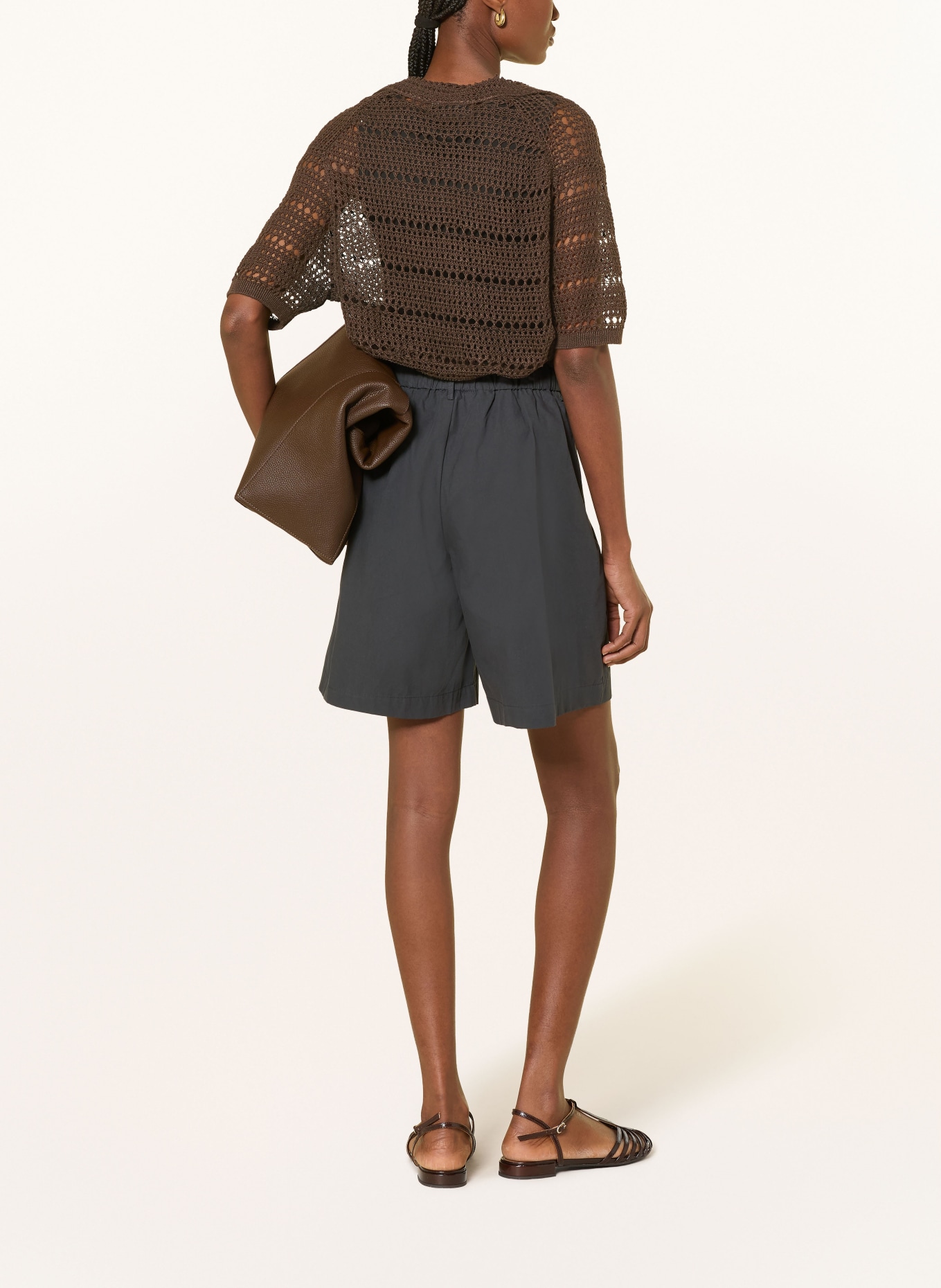 darling harbour koszulka z szydełkiem: DARK BROWN