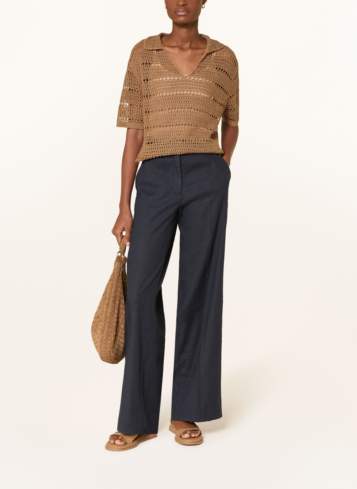 darling harbour chemise au crochet: CAPPUCCINO