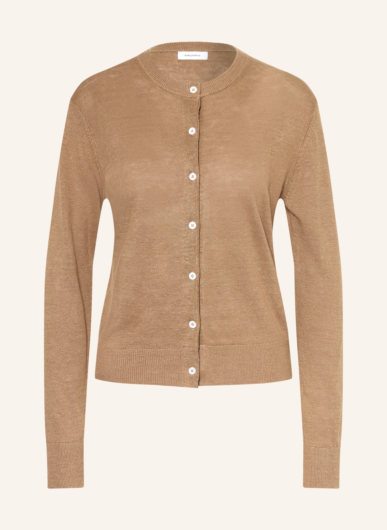 darling harbour Strickjacke aus Leinen: CAPPUCCINO