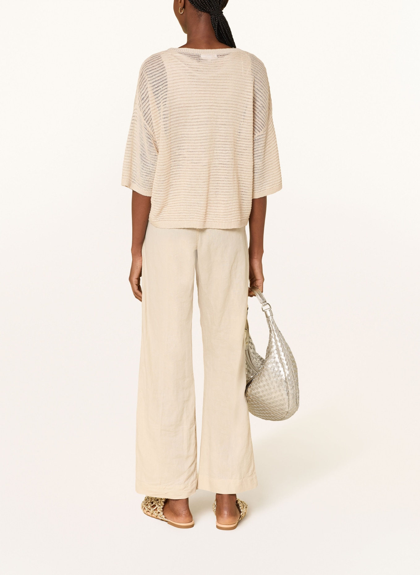 darling harbour T-shirt en lin tricoté: SAND