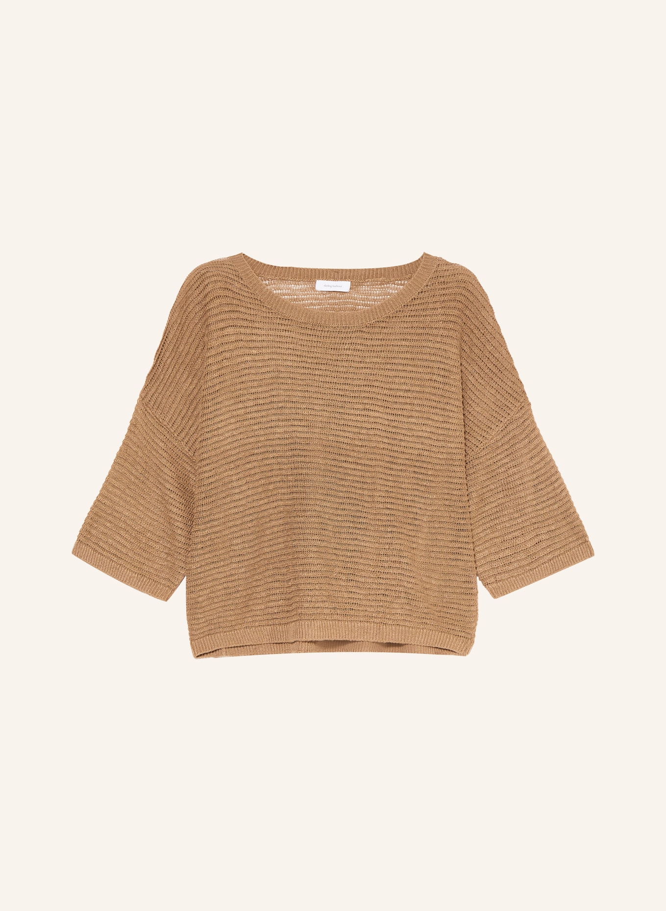 darling harbour T-shirt en lin tricoté: CAPPUCCINO