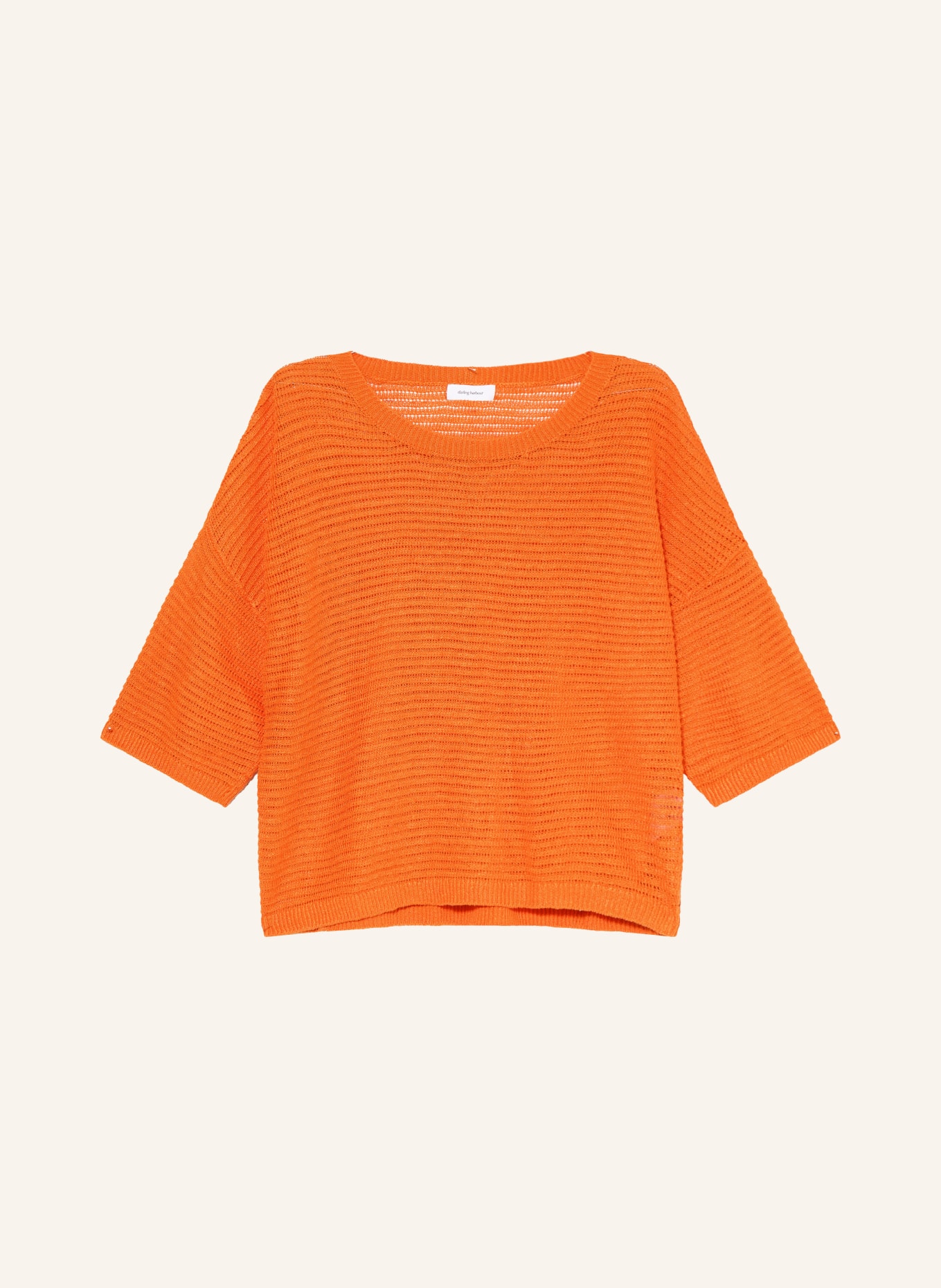 darling harbour Strickshirt aus Leinen: ORANGE