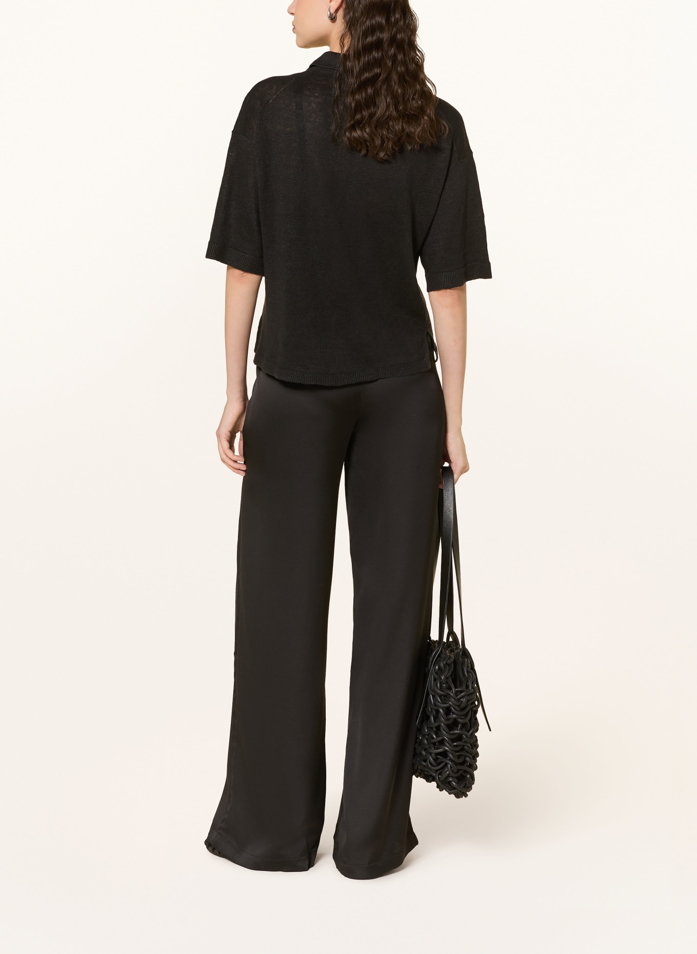 darling harbour Strickjacke aus Leinen: BLACK