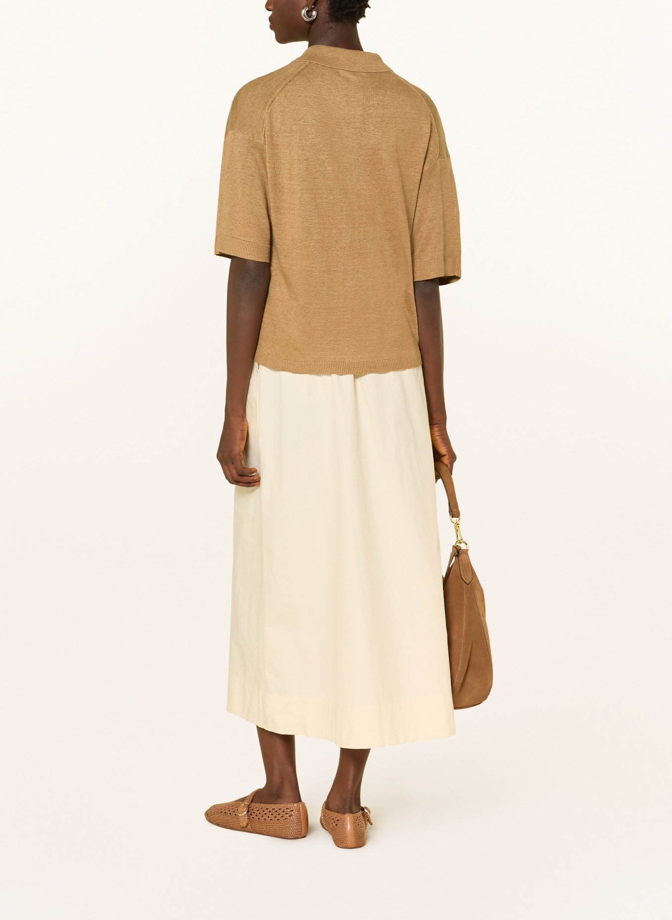 darling harbour Linen cardigan: CAPPUCCINO