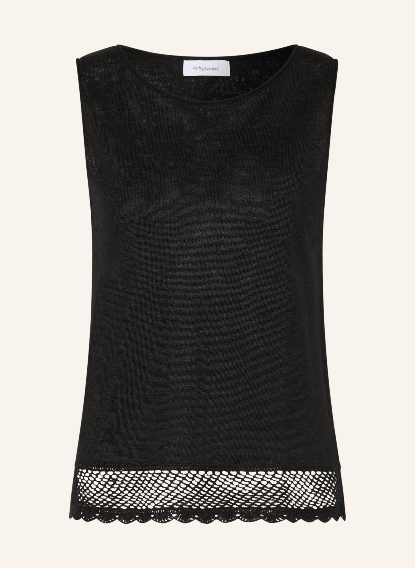 darling harbour Linnen top: BLACK