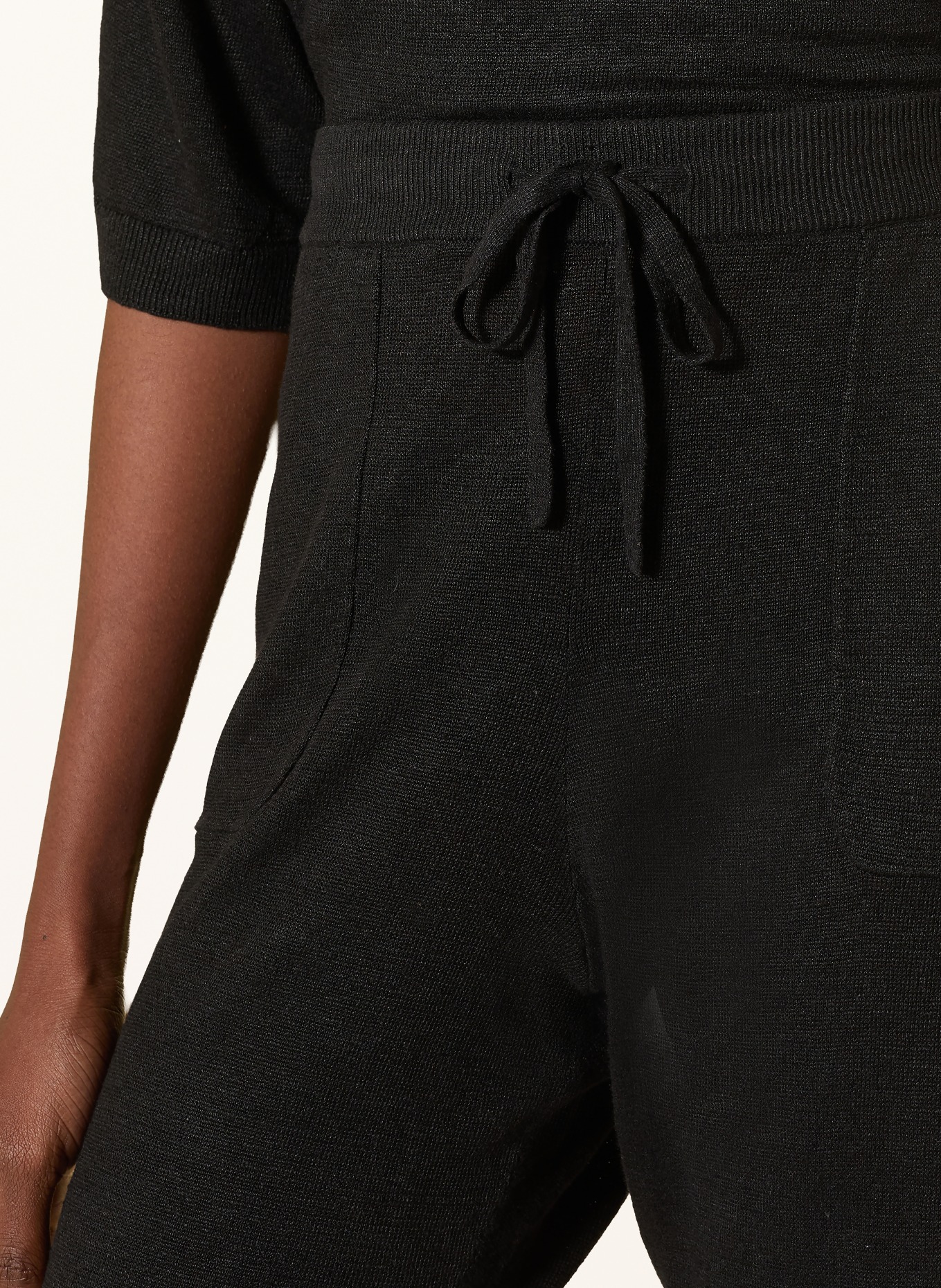darling harbour Gebreide korte broek van linnen: BLACK