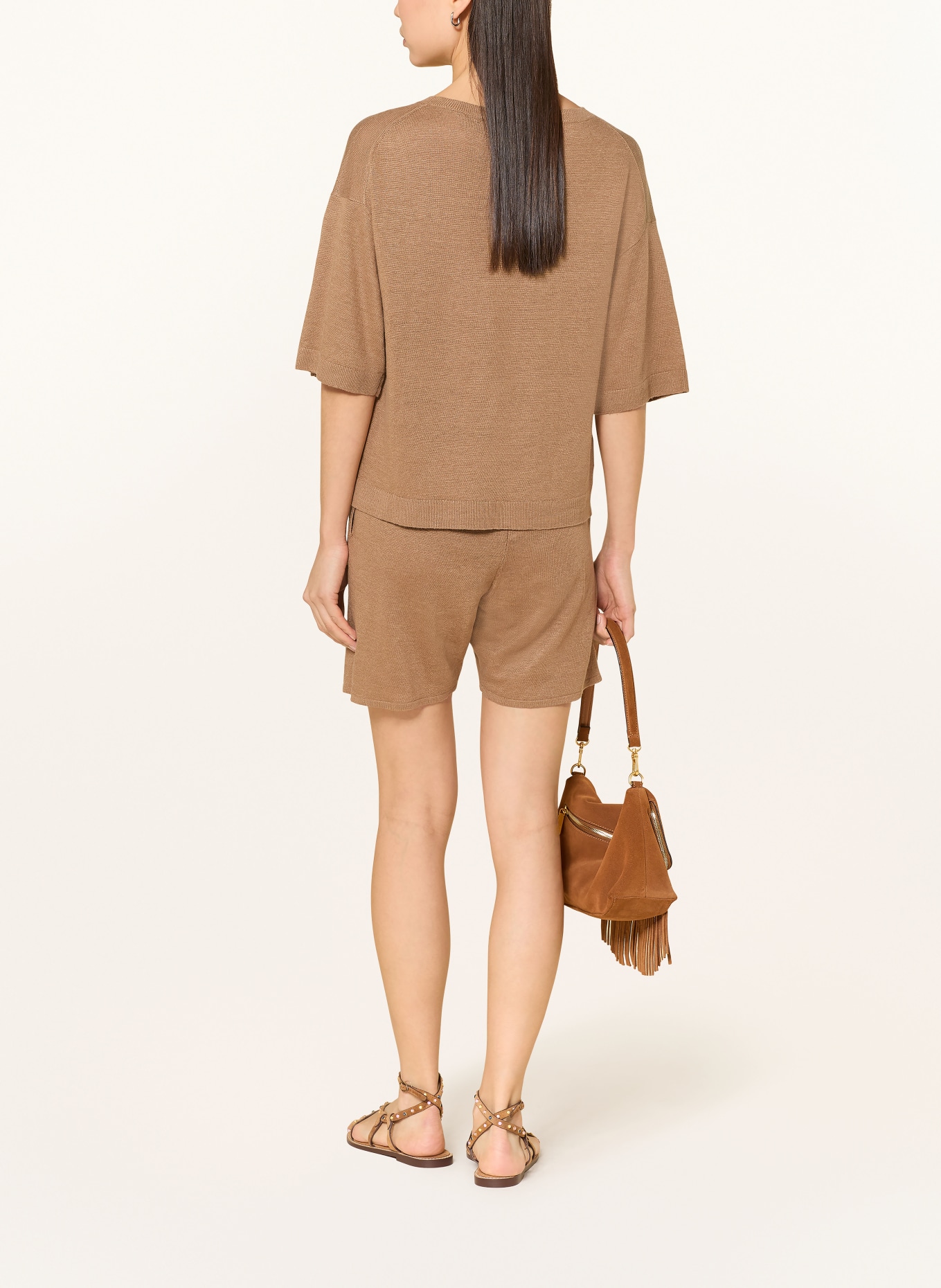 darling harbour Gebreide korte broek van linnen: CAPPUCCINO