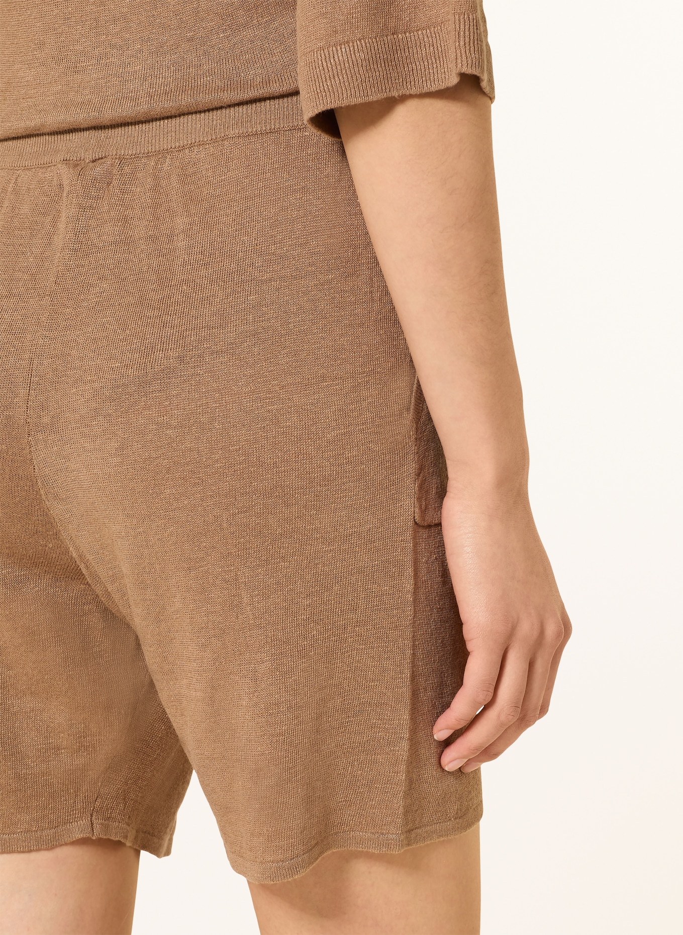 darling harbour Gebreide korte broek van linnen: CAPPUCCINO