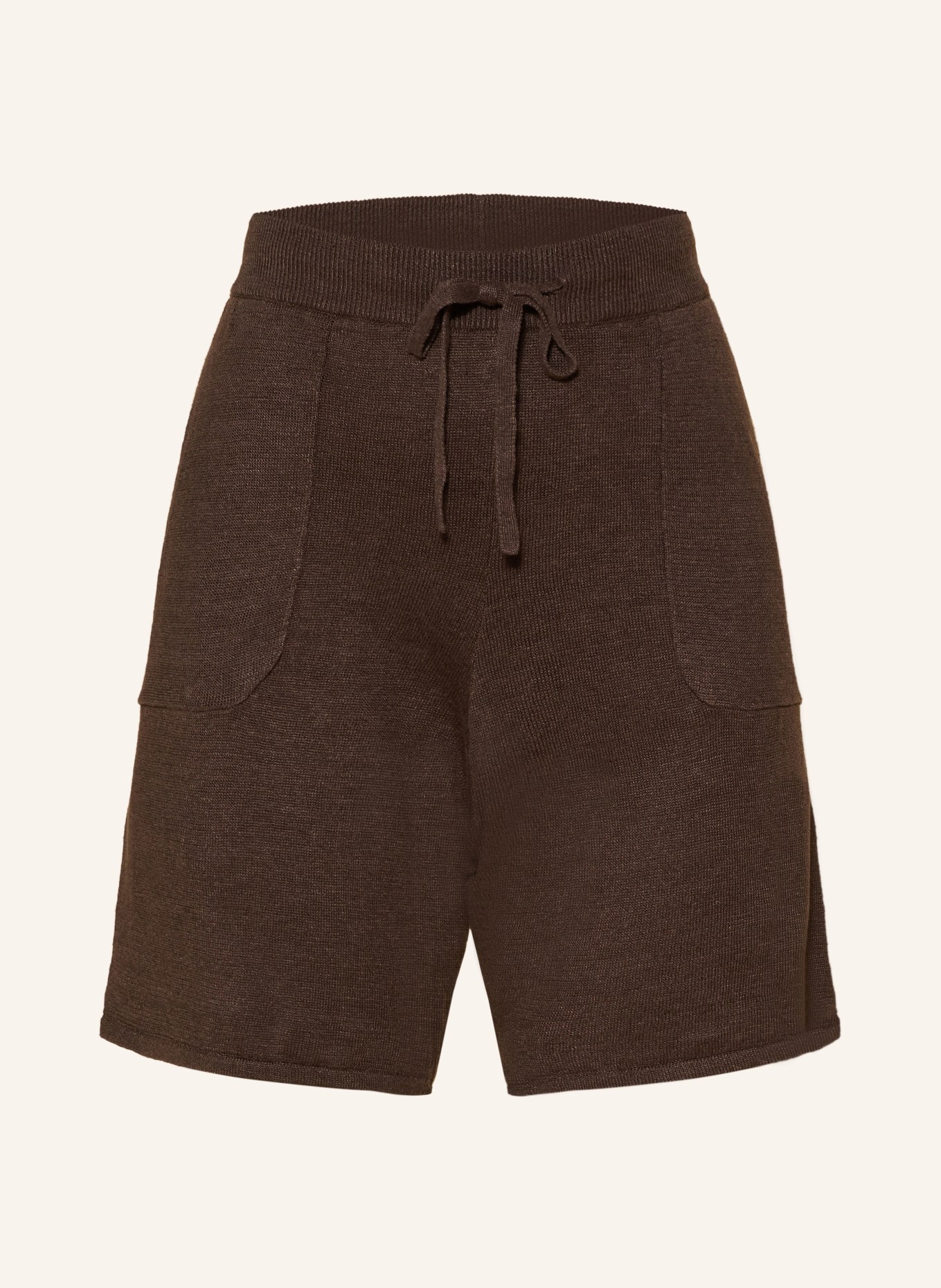darling harbour Gebreide korte broek van linnen: DARK BROWN
